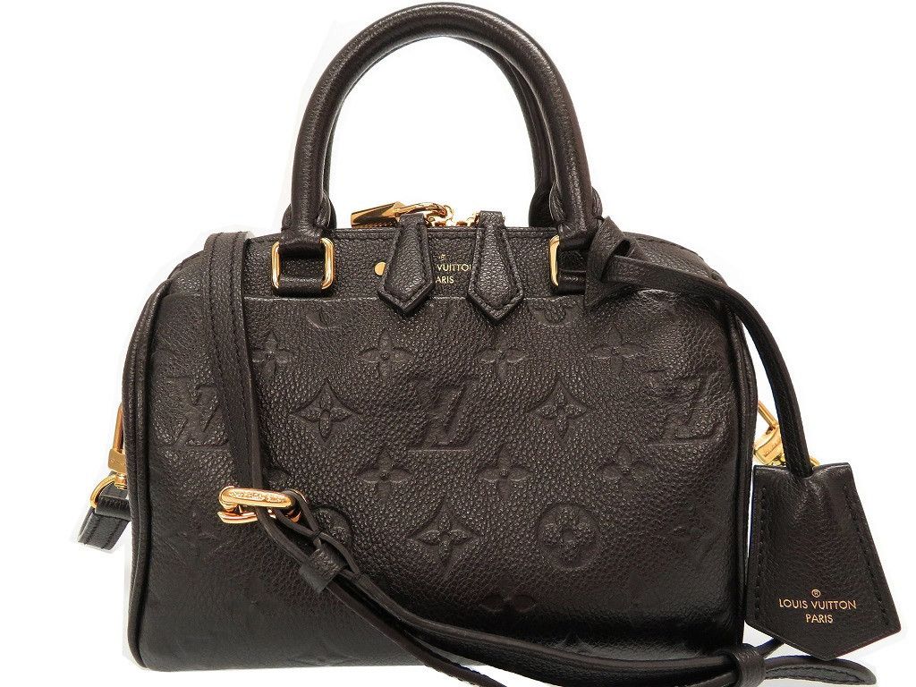 Louis Vuitton Monogram Empreinte Speedy Bandouliere 20 HandBag Black