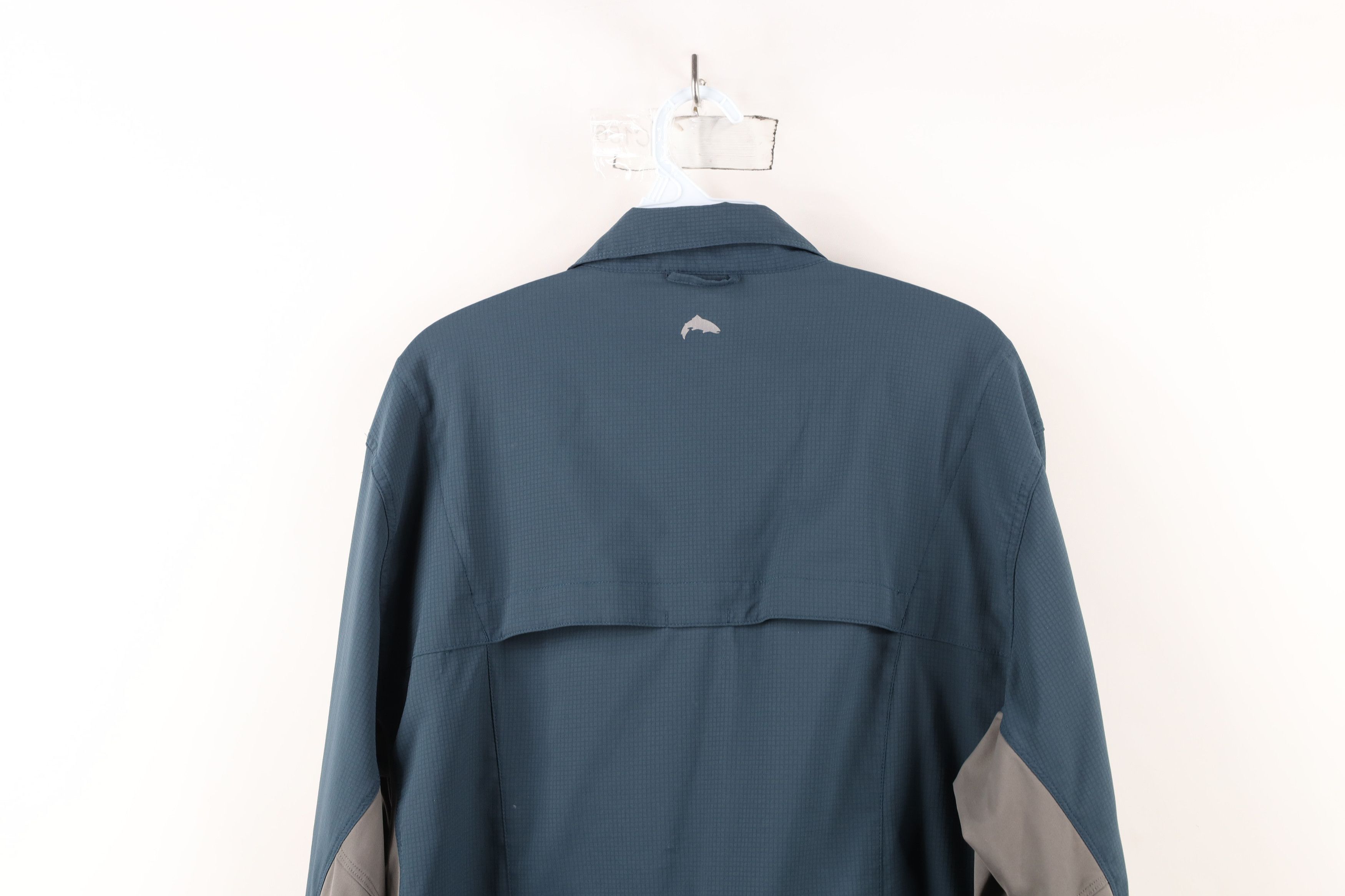 Simms × Vintage Simms Fishing Spell Out Lightweight Tech Knit Button Shirt Size US XL / EU 56 / 4 - 14 Thumbnail