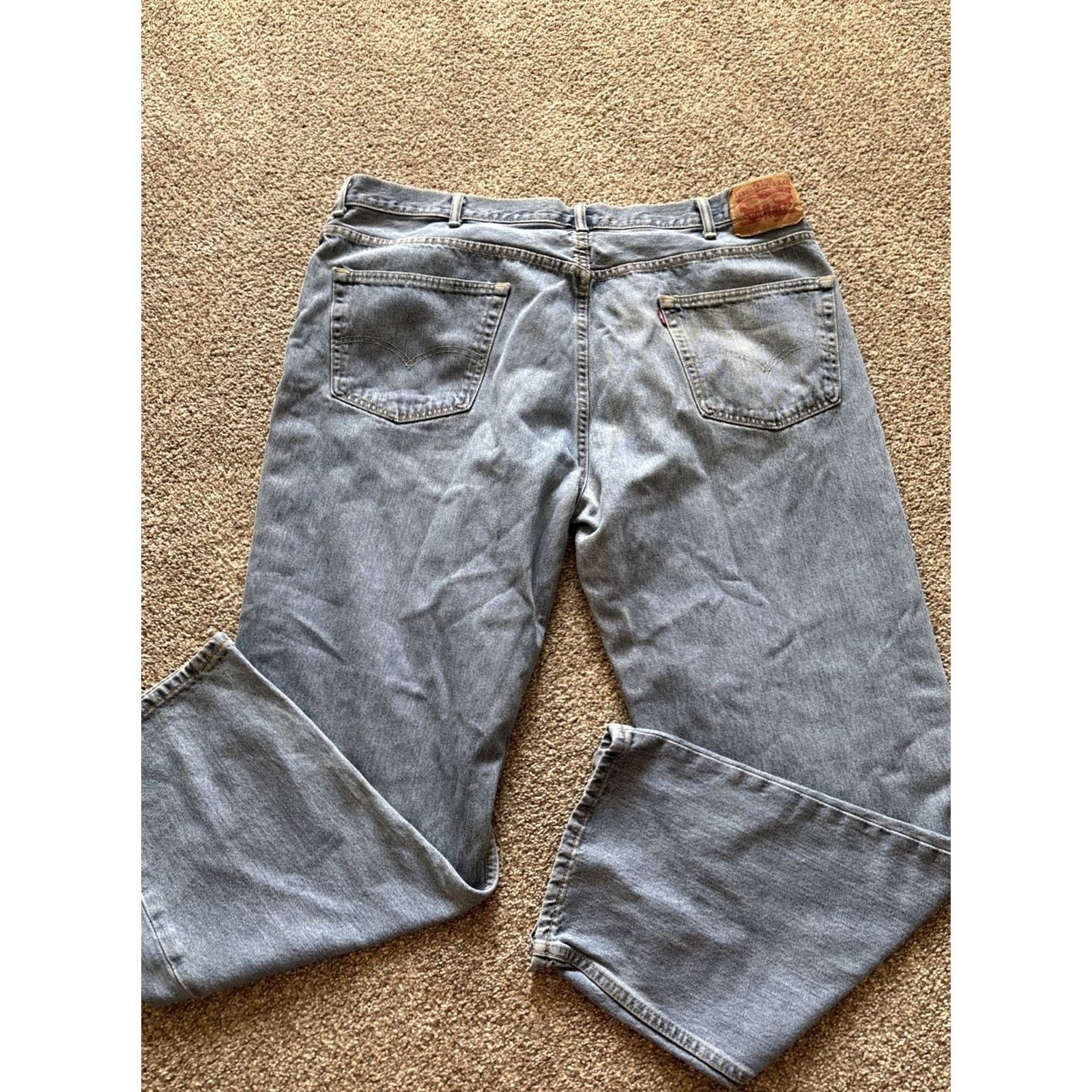 Levi's VINTAGE Levi's 550 Jeans Regular 46X34 5-Pocket Denim Blue Mens Straight Relaxed Cotton 550 Model Levi's 500 Series Worldwide Shipping Size US 30 / EU 46 - 4 Thumbnail