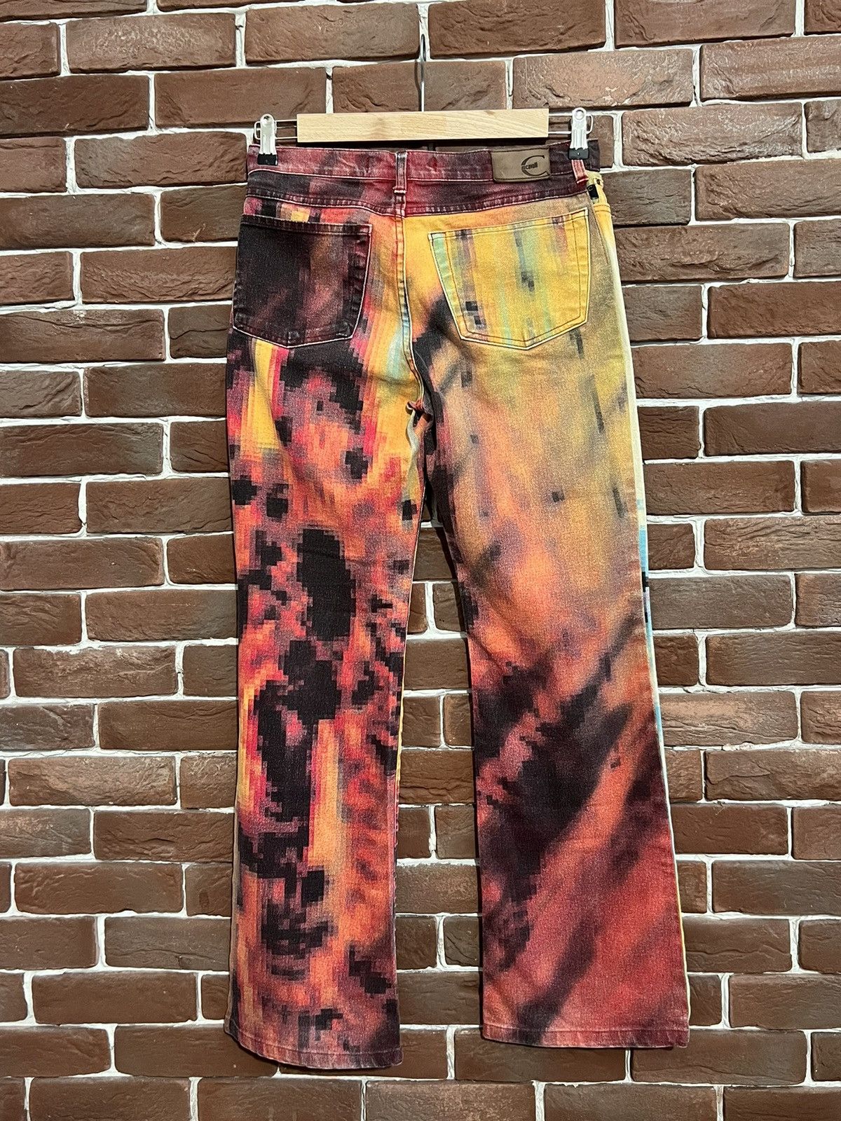 Just Cavalli Rare Vintage SS01 Just Cavalli Pixel Face Archive Pants 30 Size US 30 / EU 46 - 2 Thumbnail