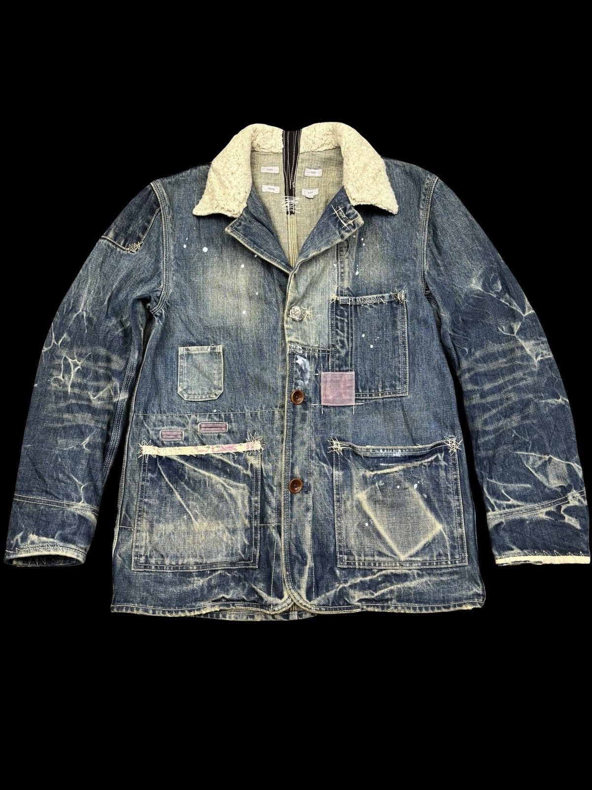 Paul Smith 💥Old Man Style💥Full Denim Charecter Chore Jacket F775 Size US S / EU 44-46 / 1 - 1 Thumbnail