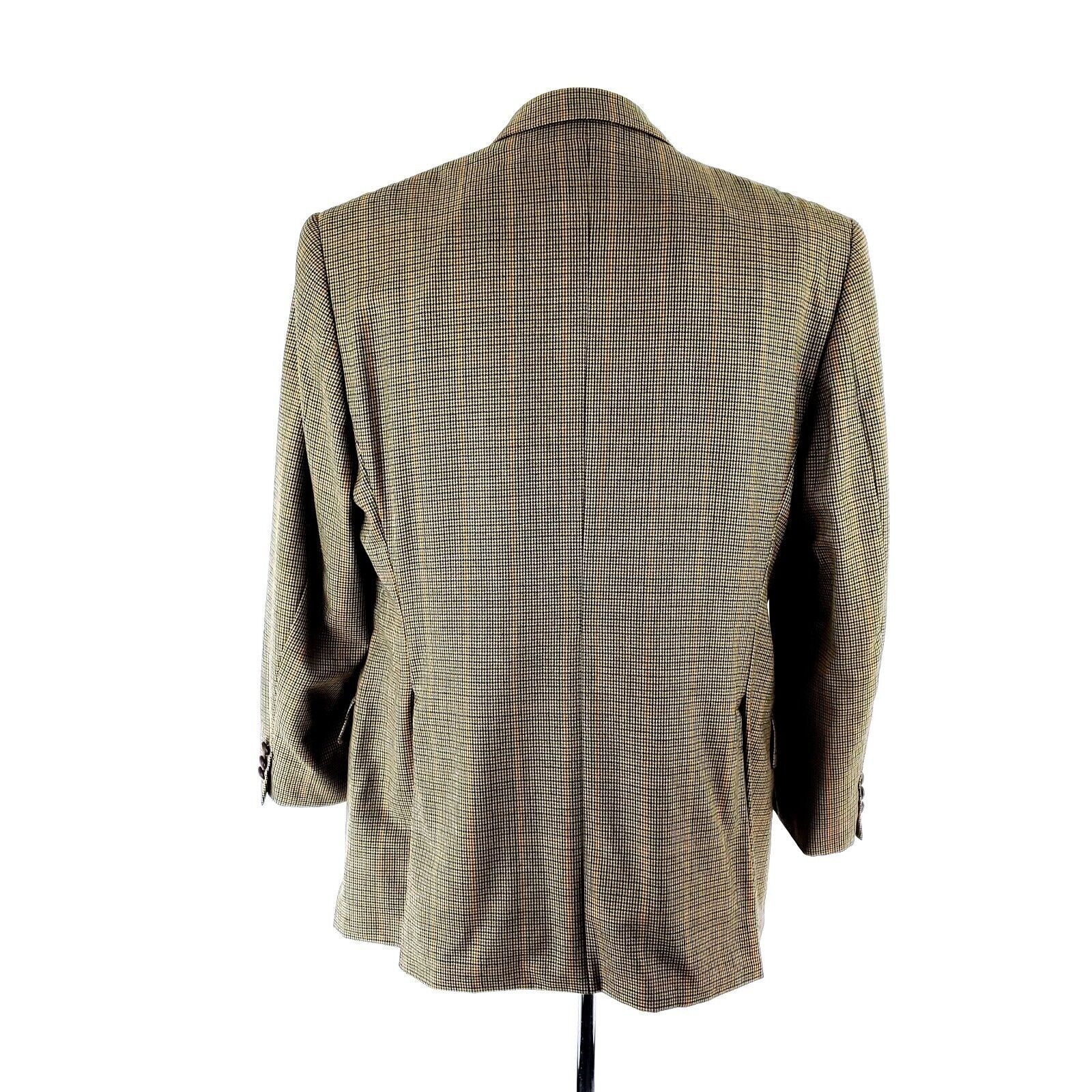 Burberry Burberry London Wool 3 Leather Button Sport Coat 42R Brown H Size 42R - 5 Thumbnail