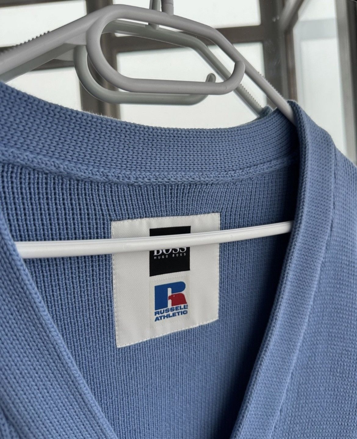 Hugo Boss Hugo Boss x Russell Athletic Blue Varsity Cardigan Sweater Size US L / EU 52-54 / 3 - 2 Thumbnail
