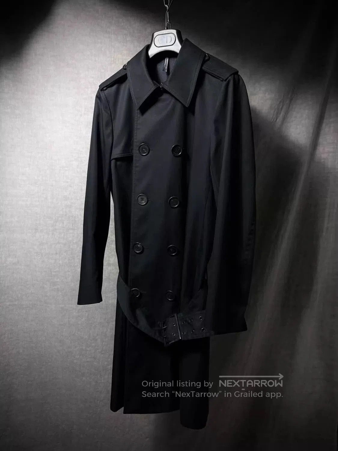 Dior Black Double-Breasted Trench Coat Size S. Size US S / EU 44-46 / 1 - 3 Thumbnail