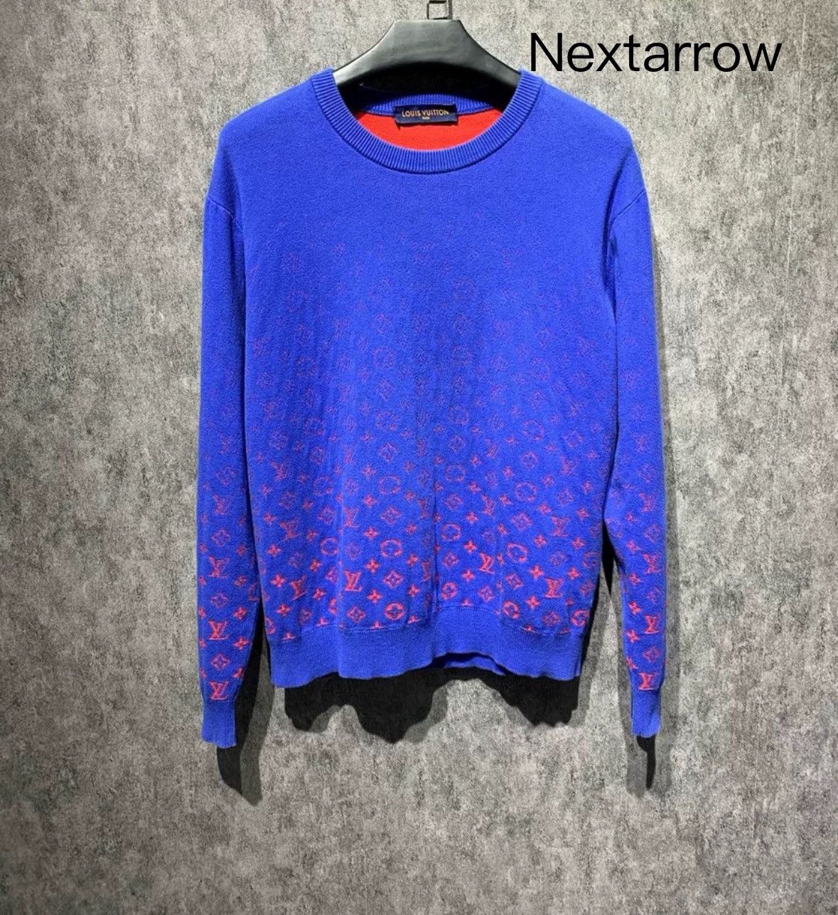 Louis Vuitton LOUIS VUITTON Red blue gradient knitted sweater Size US L / EU 52-54 / 3 - 1 Thumbnail
