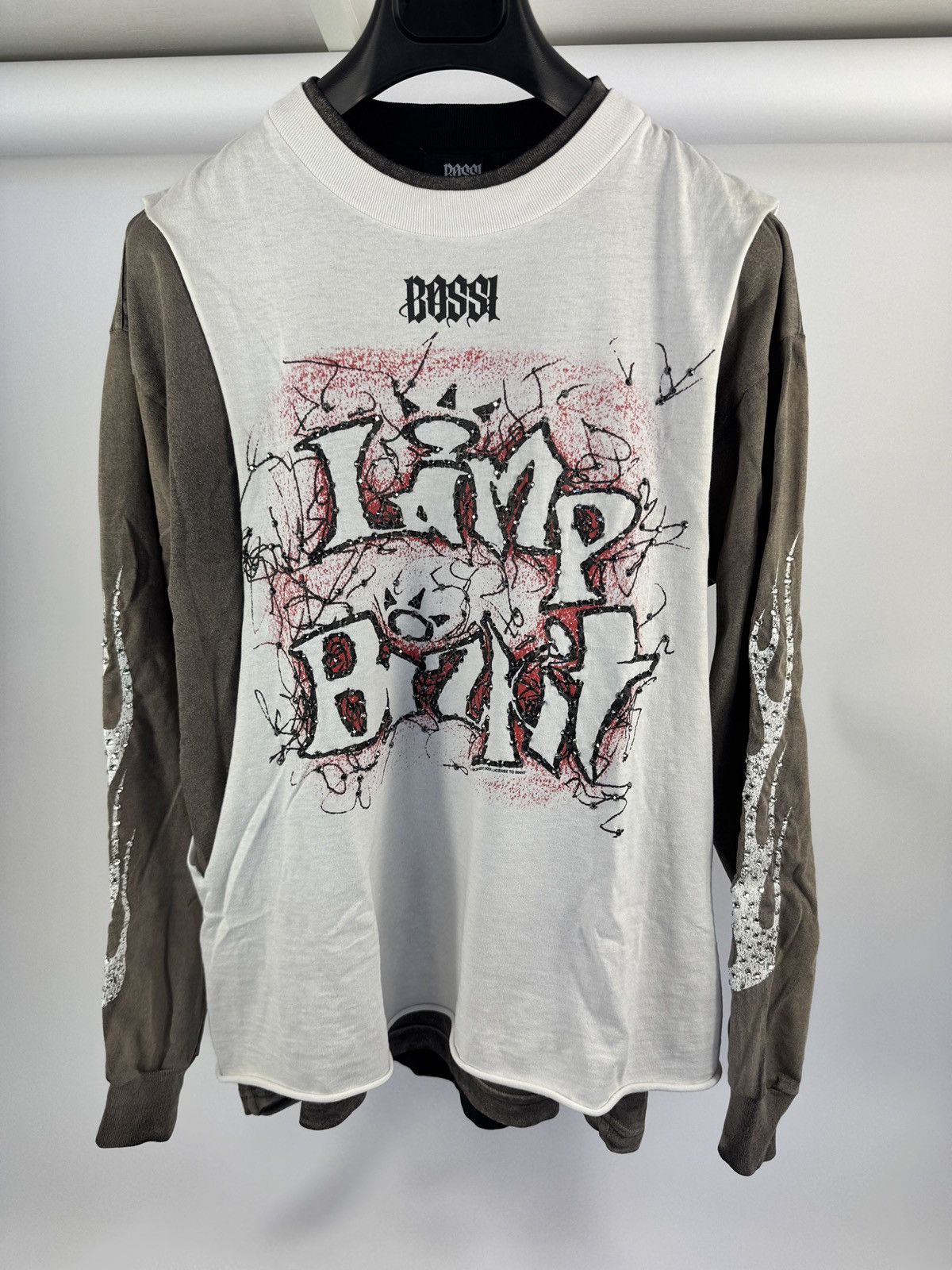 Bossi Sportswear 1/1 LIMPBIZKIT RHINESTONE DOUBLE LAYERED VINTAGE T-SHIRT Size US S / EU 44-46 / 1 - 1 Thumbnail