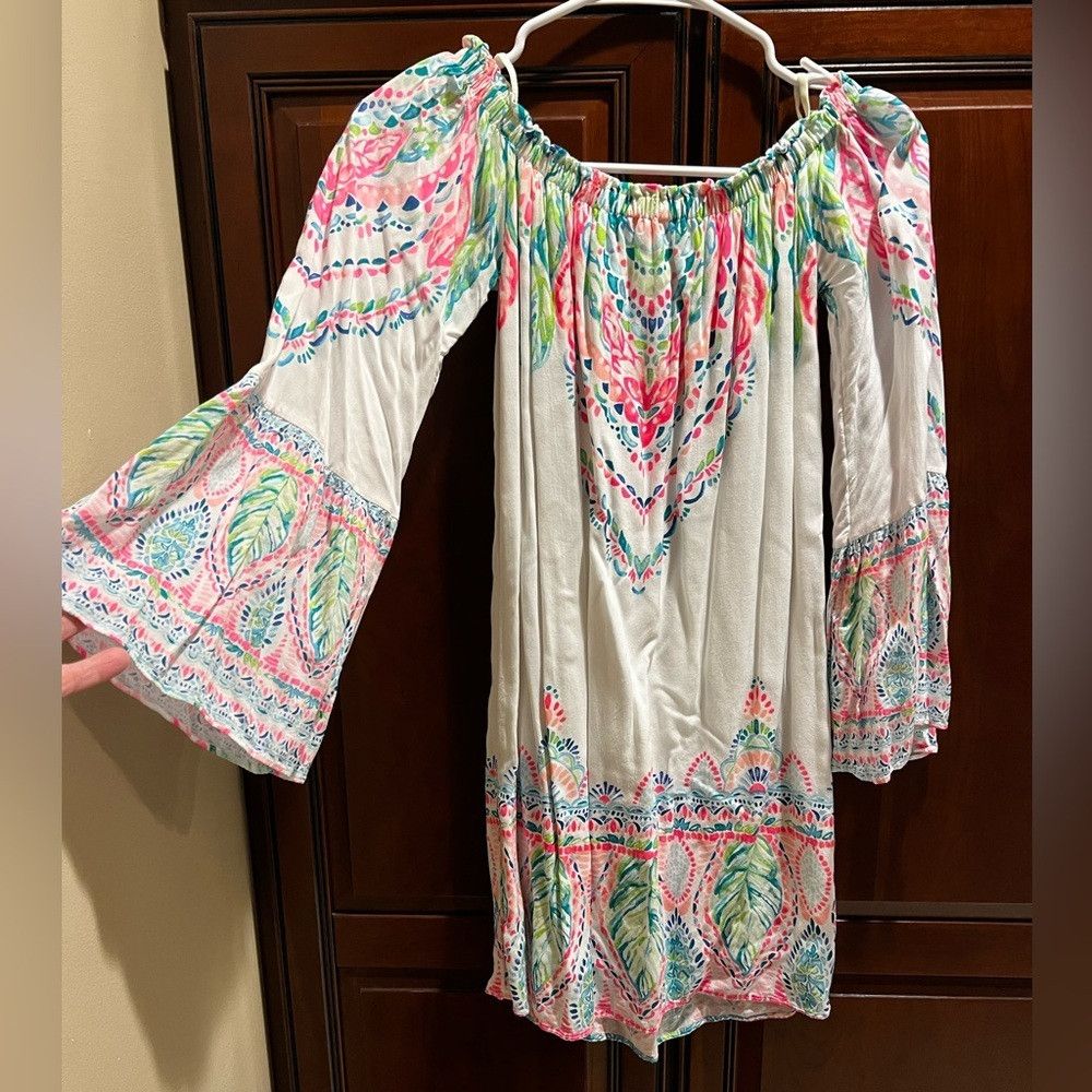 Lilly Pulitzer Lilly Pulitzer Off-Shoulder Flounce Sleeve Nevie Dress - XXS Size XXS / US 00 / IT 34 - 6 Thumbnail
