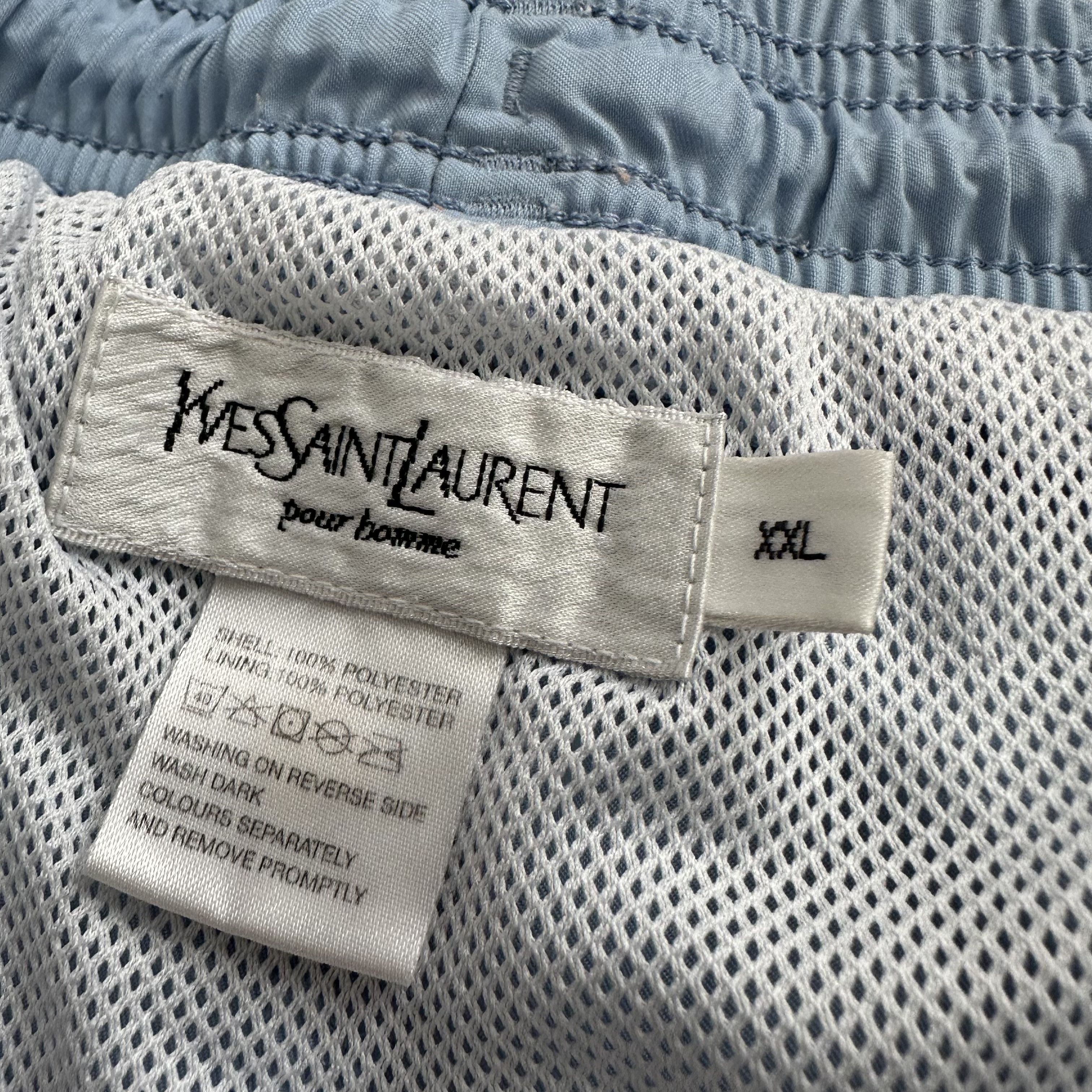 Vintage Ysl Pour Homme Yves Saint LaurentNylon beach Blue Shorts Size US 38 / EU 54 - 7 Thumbnail