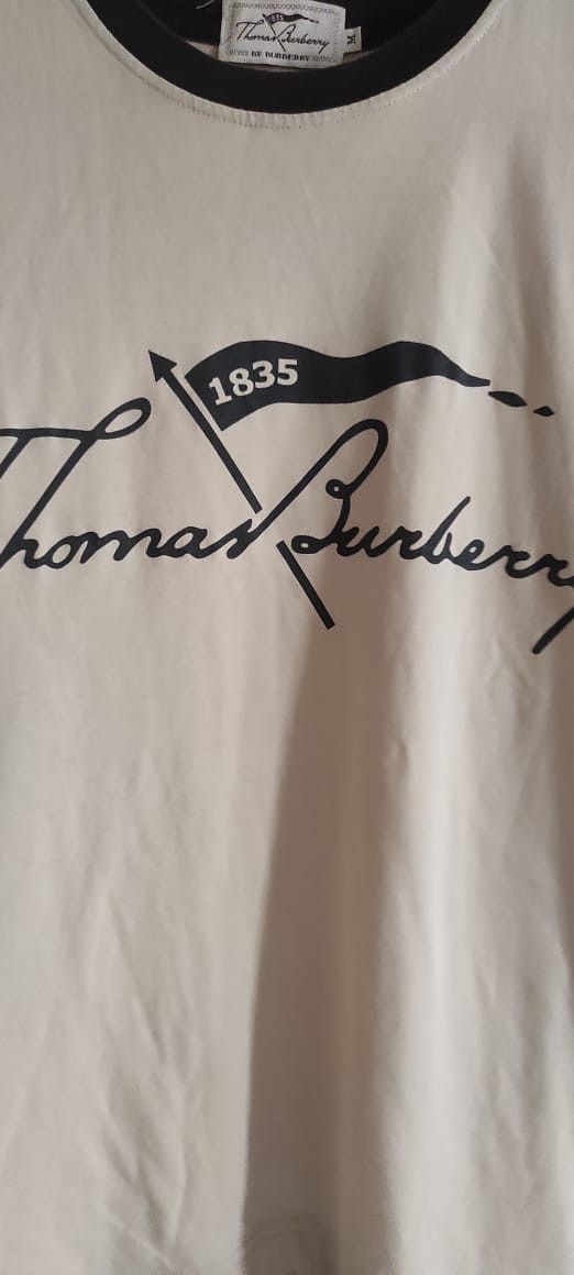 Burberry × Vintage Vintage Thomas Burberry T shir twith Brand Print Slim Fit. Size US M / EU 48-50 / 2 - 9 Thumbnail
