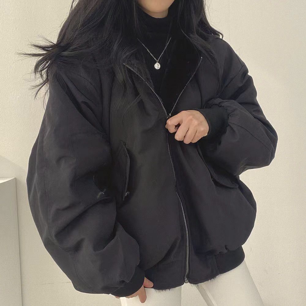 Vintage Warm women's double-sided oversize bomber Size M / US 6-8 / IT 42-44 - 2 Thumbnail