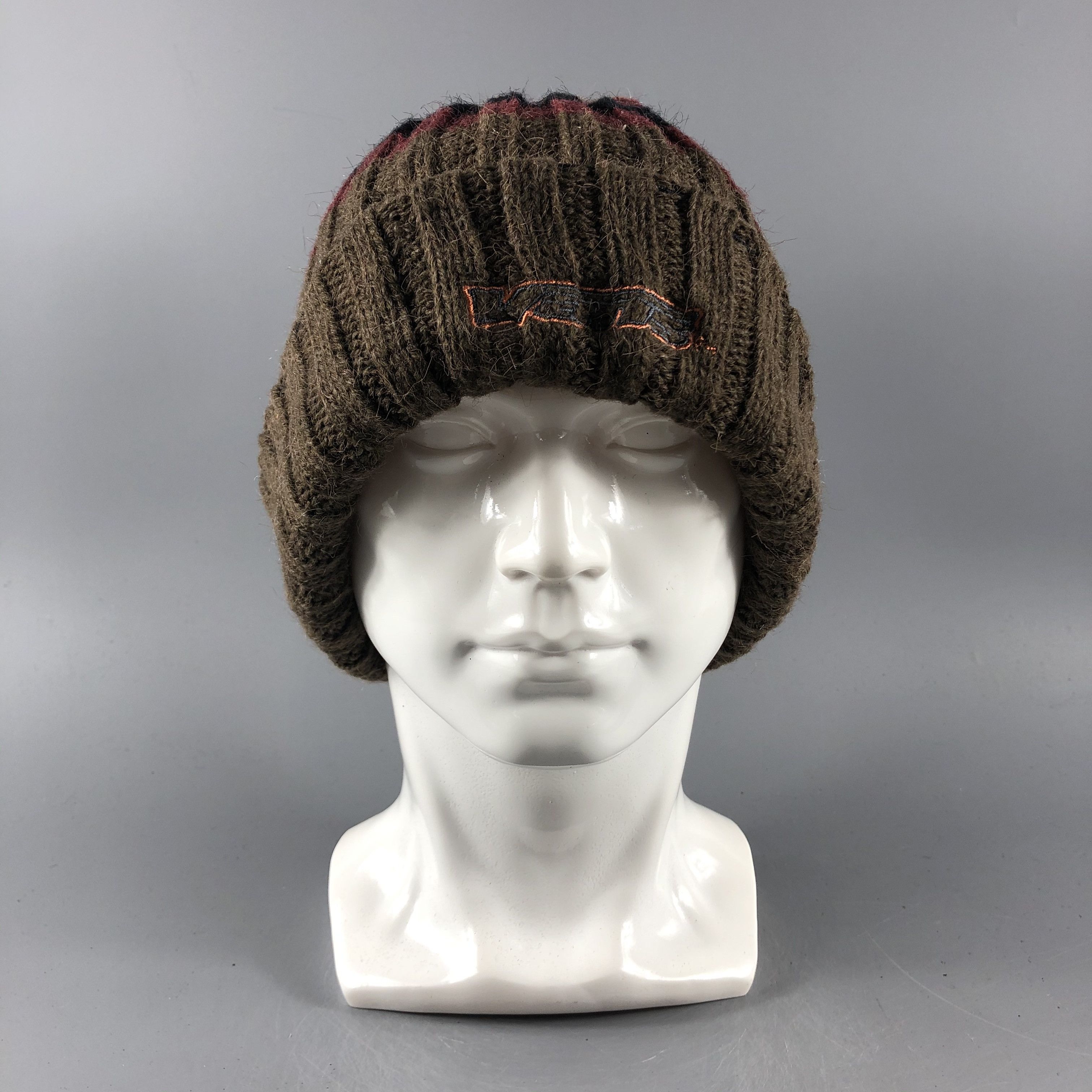 image of Vans Hats Ribbed Knit Beanie Stripe Snow Hat Snow Cap B972, Men's