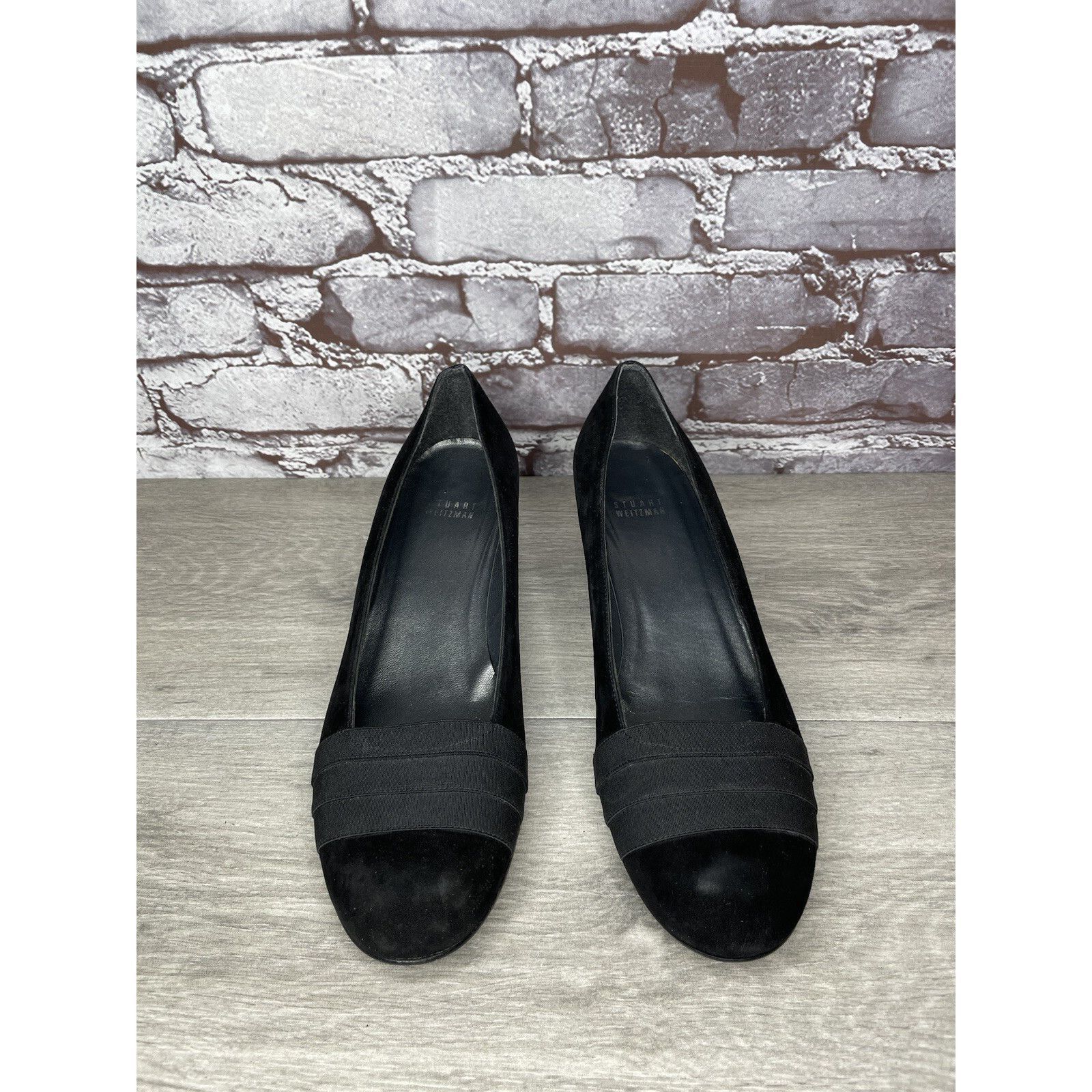 Stuart Weitzman Stuart Weitzman Black Suede Leather High Wedge Pumps Shoes W Size US 10 / IT 40 - 17 Thumbnail