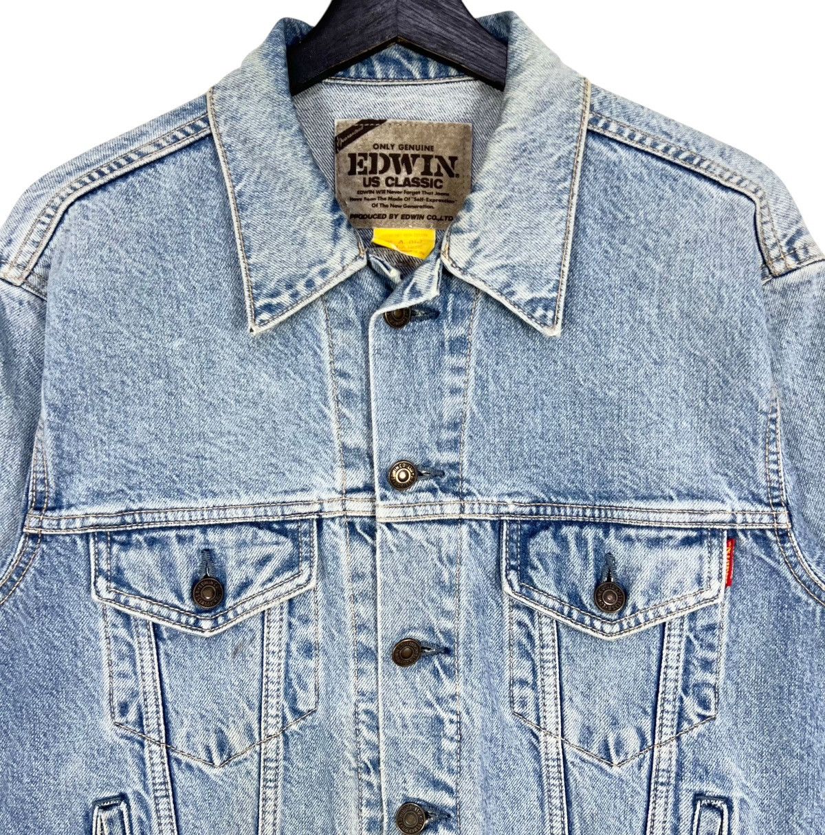 Edwin × Vintage Vintage Edwin Denim Trucker Jacket Size US L / EU 52-54 / 3 - 2 Thumbnail