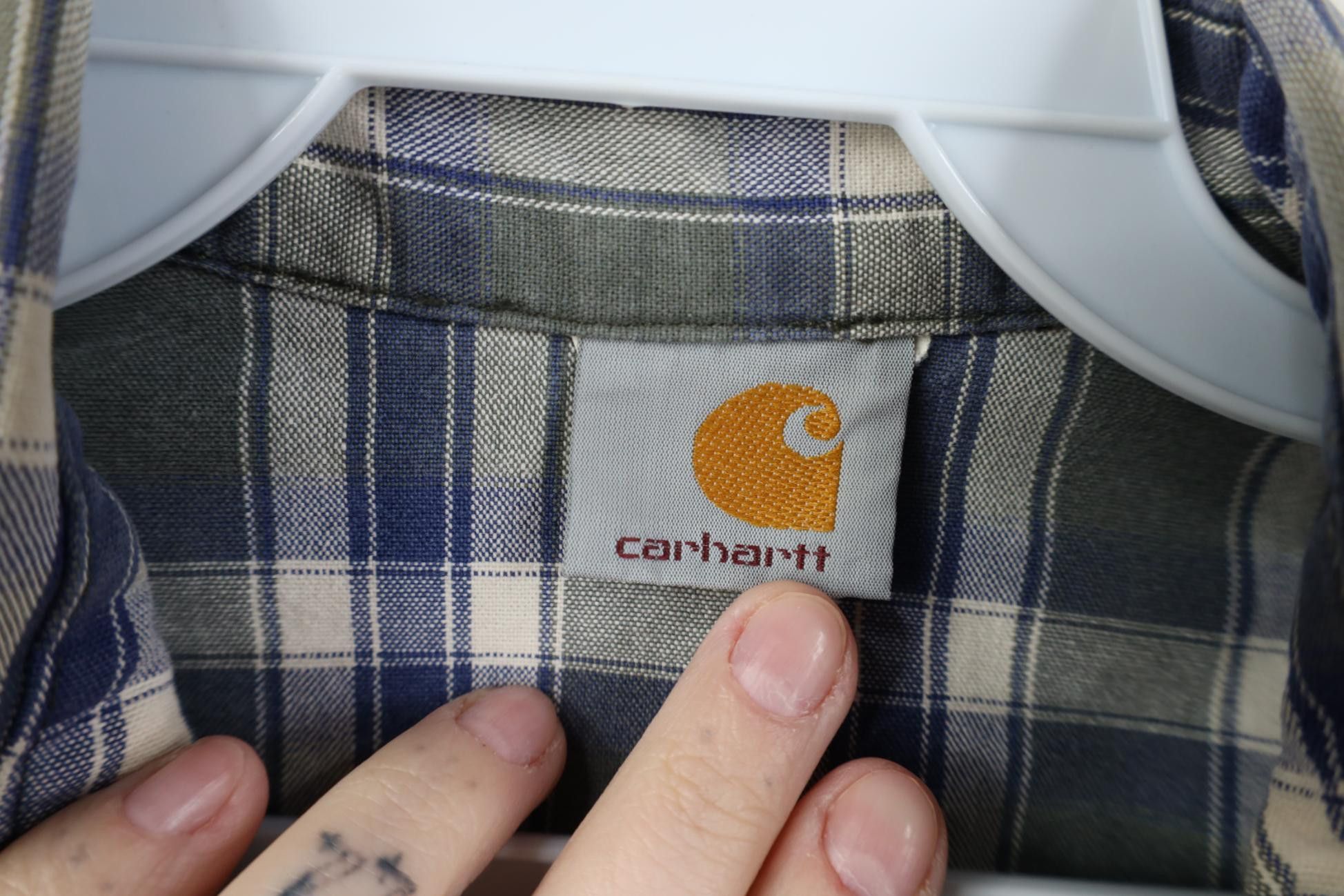 Carhartt Vintge 90s Carhartt Canvas Collared Button Down Shirt Plaid Size US XL / EU 56 / 4 - 9 Thumbnail