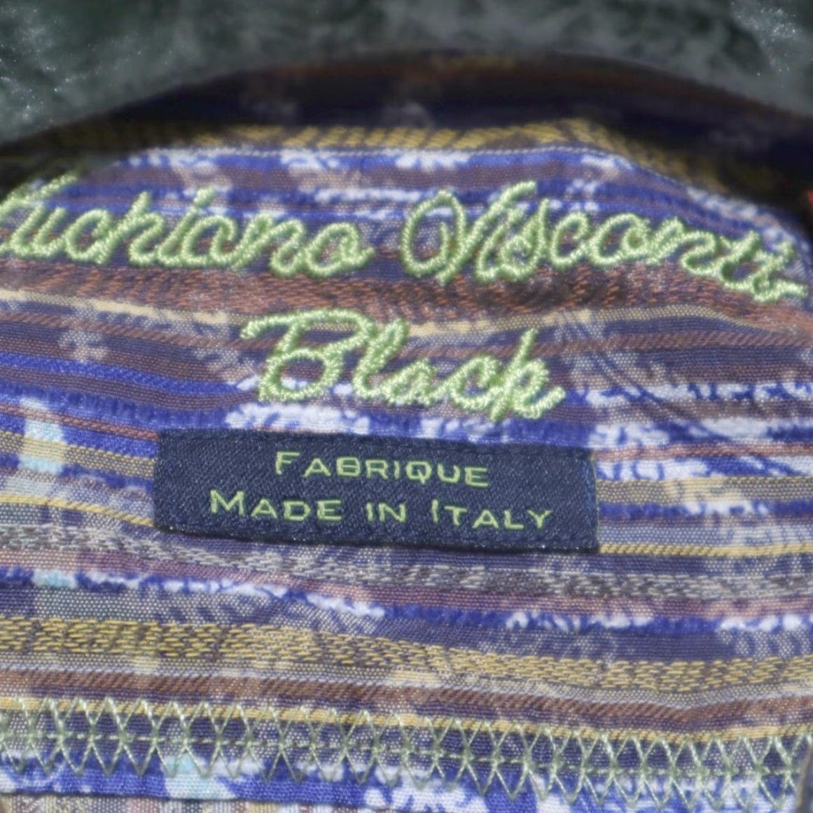 Vintage Visconti Black Textured Cotton Blend Paisley Long Sleeve Button Up Shirt Men's 2XL Size US XXL / EU 58 / 5 - 5 Thumbnail