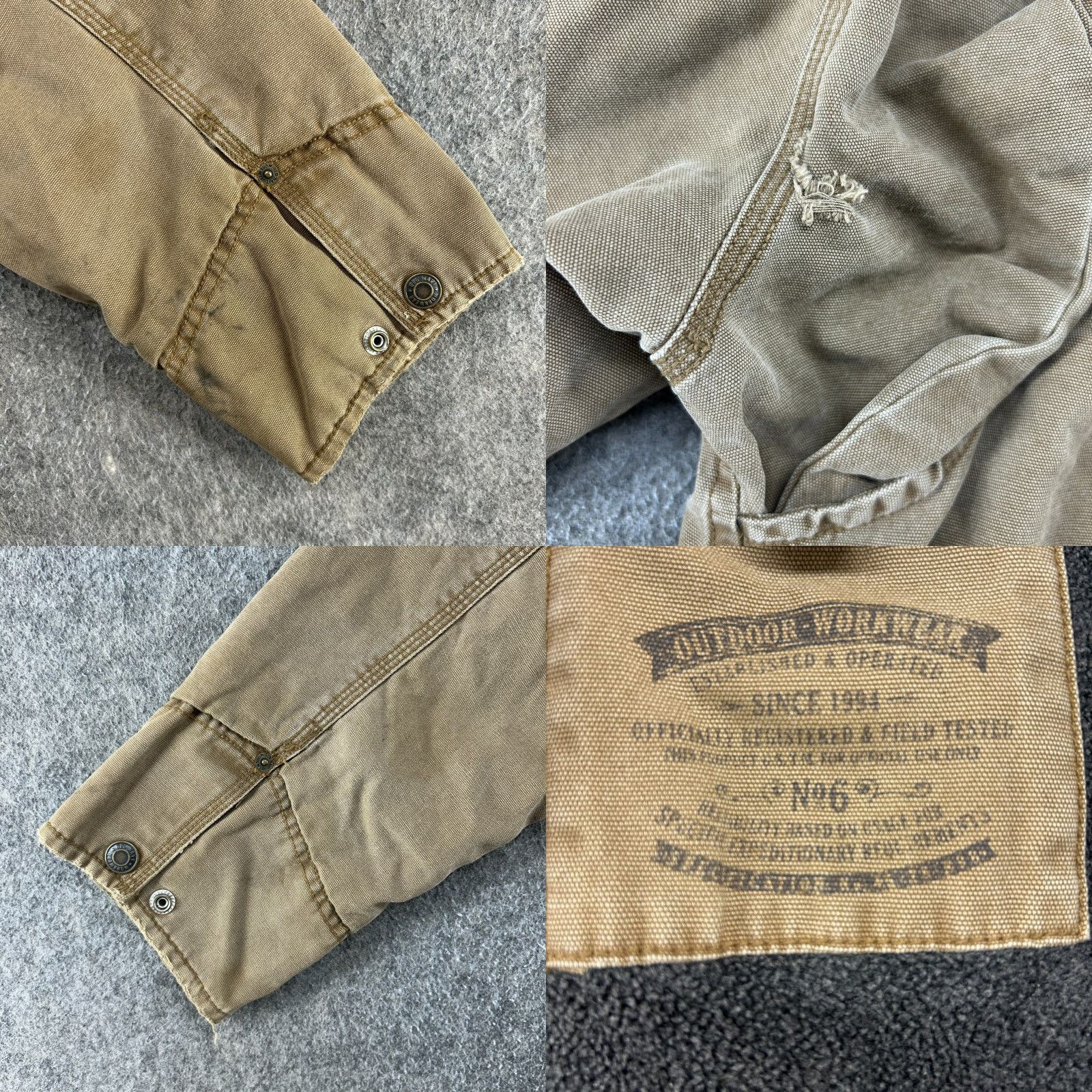 Old Navy VINTAGE Old Navy Jacket Mens L Brown Canvas Chore Barn Fleece Lined Workwear 90s Army Mens Size US L / EU 52-54 / 3 - 8 Thumbnail