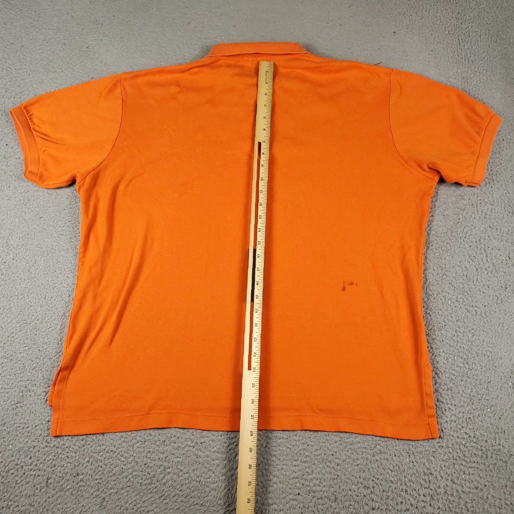 Ralph Lauren Ralph Lauren Polo Shirt Shirt Adult XL Orange Cotton Short Sleeve Logo Classic Mens Size US XL / EU 56 / 4 - 4 Thumbnail