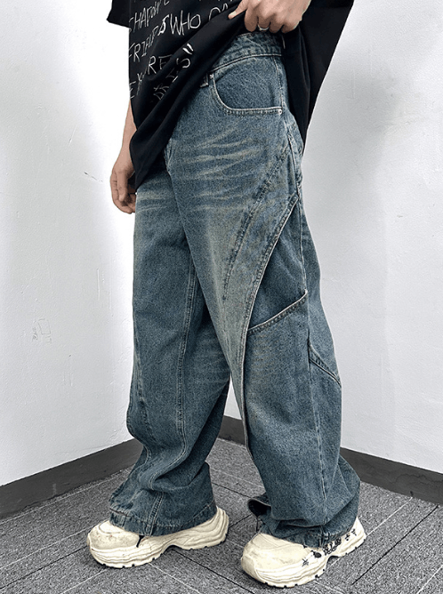 Japanese Brand × Vintage Vintage distressed street patchwork cargo jeans Size US 32 / EU 48 - 2 Thumbnail