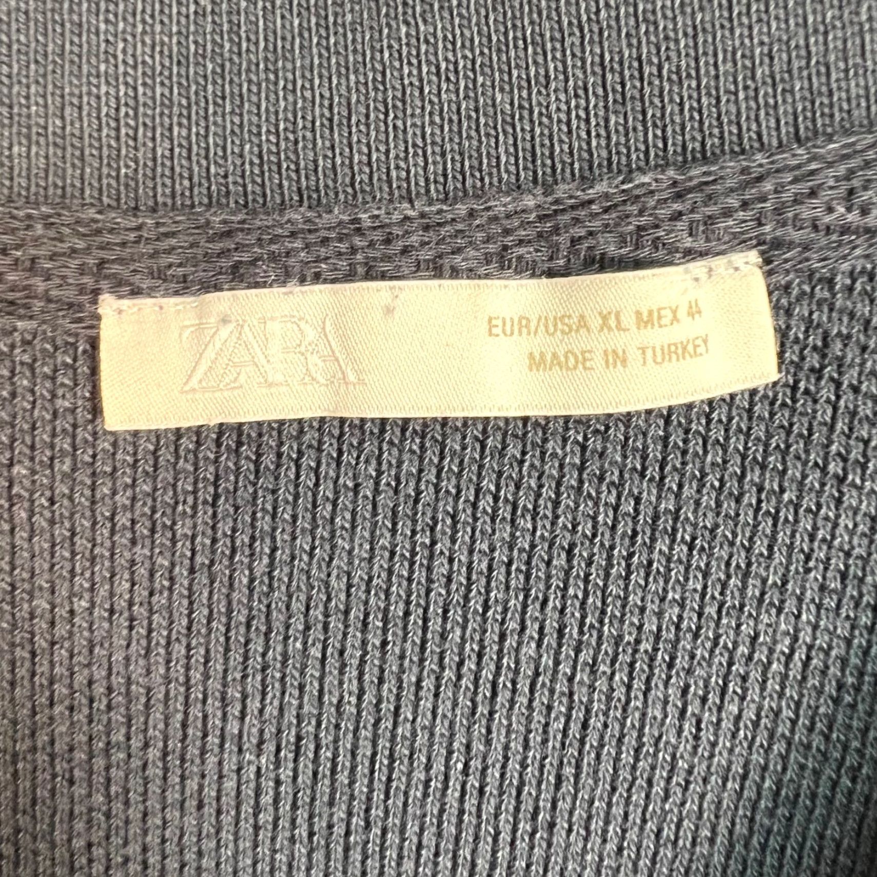 Zara Zara Polo Shirt Navy Blue Cotton Short Sleeve XL Womens Casual Polo Shirt Button Collar Navy Blue Solid Spring Summer Women XL Size XL / US 12-14 / IT 48-50 - 3 Thumbnail