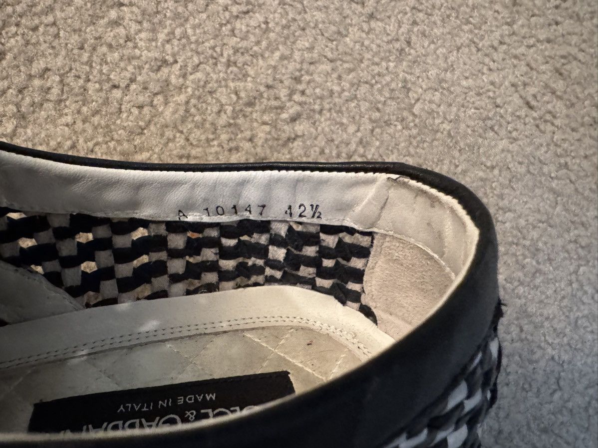 Dolce & Gabbana Black & White Check - Leather Lace Shoes Size US 10.5 / EU 43-44 - 9 Thumbnail