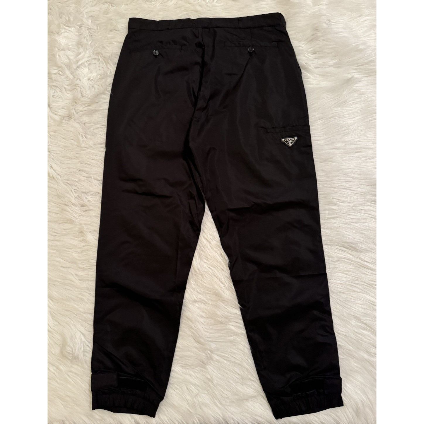 Prada Prada Nylon Gabardine Pants Triangle Logo Strap Cuff Black 5 Size US 36 / EU 52 - 5 Thumbnail