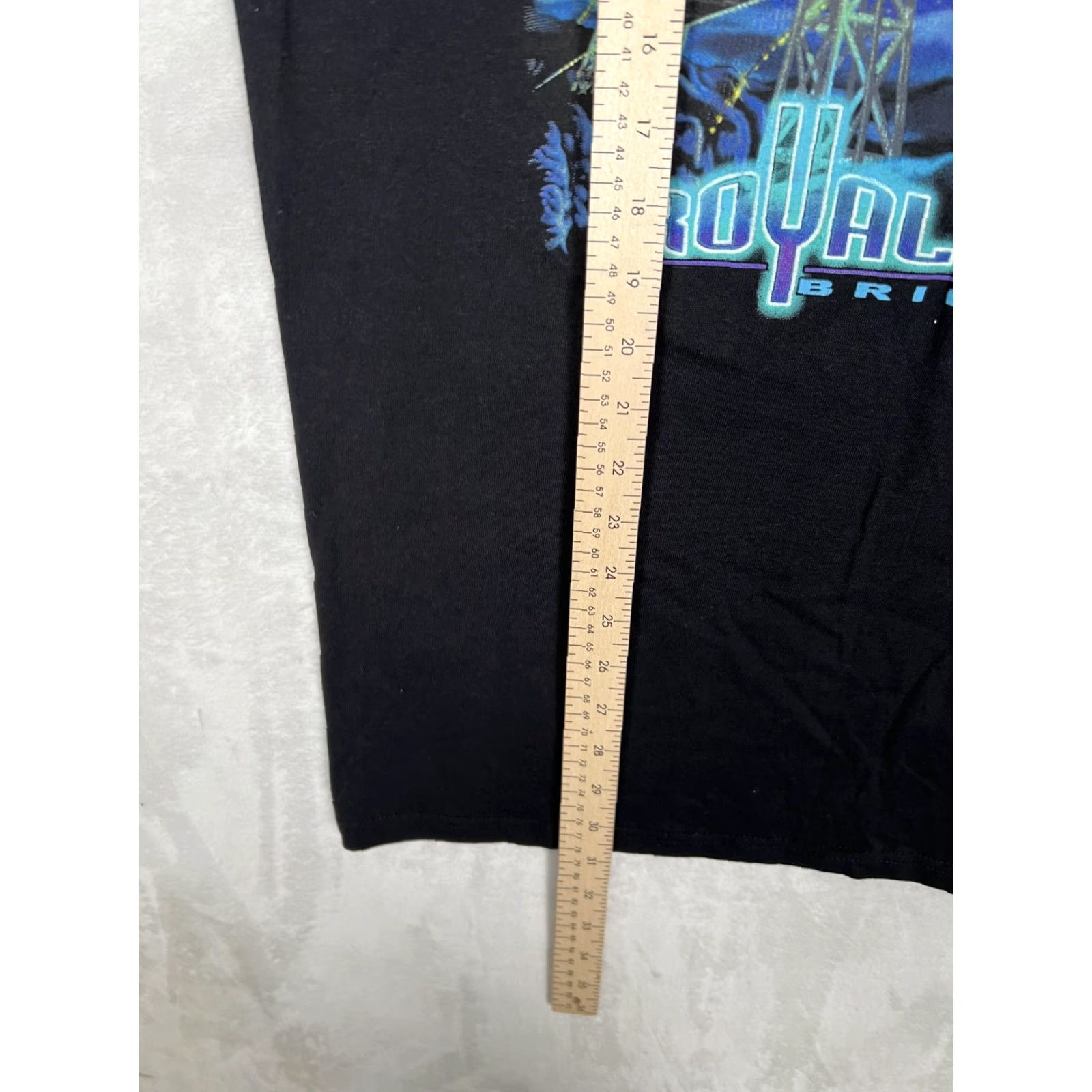 Anvil VINTAGE Royal Gorge Bridge T-Shirt Mens XL Black Glow In The Dark Souvenir Size US XL / EU 56 / 4 - 6 Thumbnail