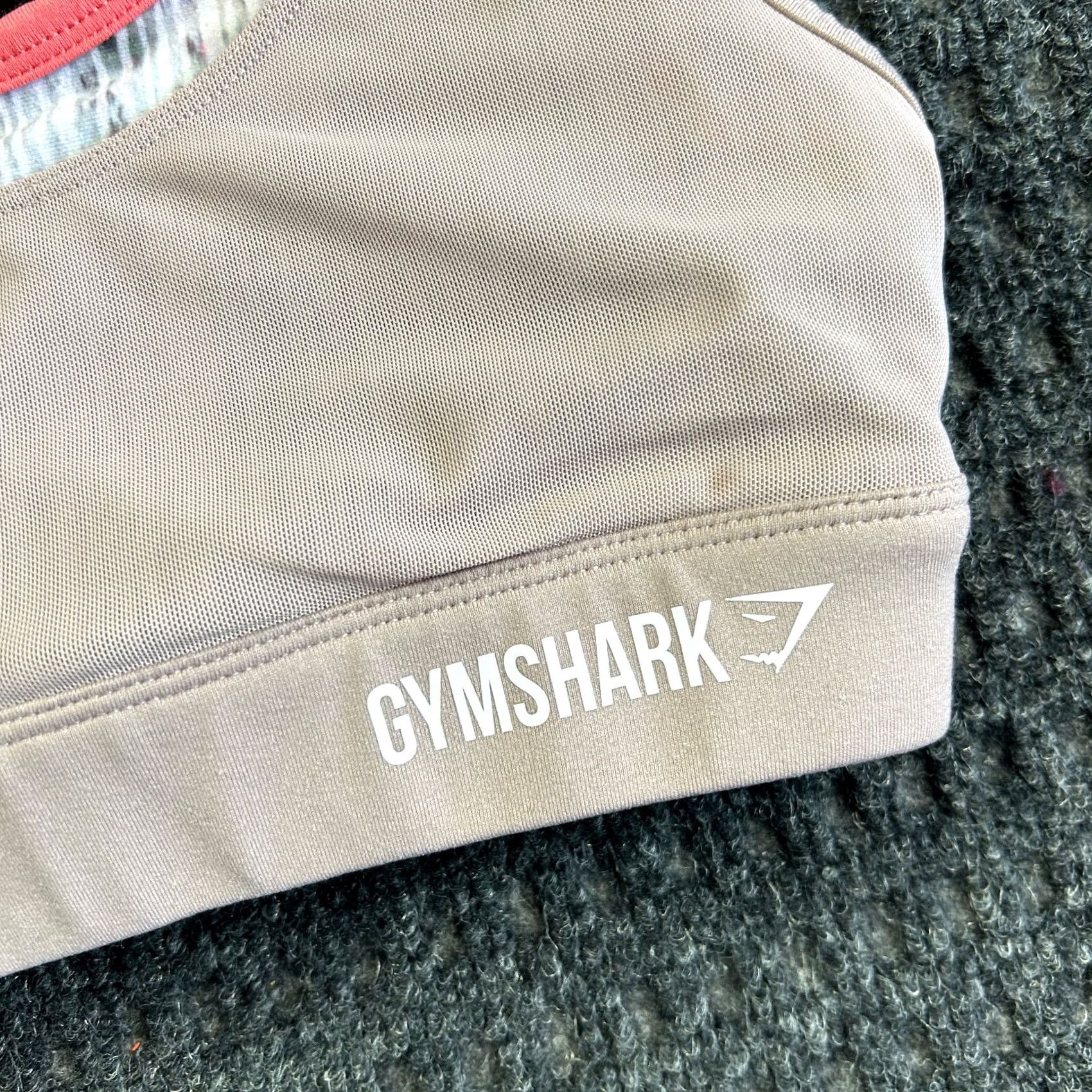 Gymshark Gymshark Sports Bra Womens S Racerback Mauve Pink Logo Athletic Activewear Size ONE SIZE - 2 Thumbnail