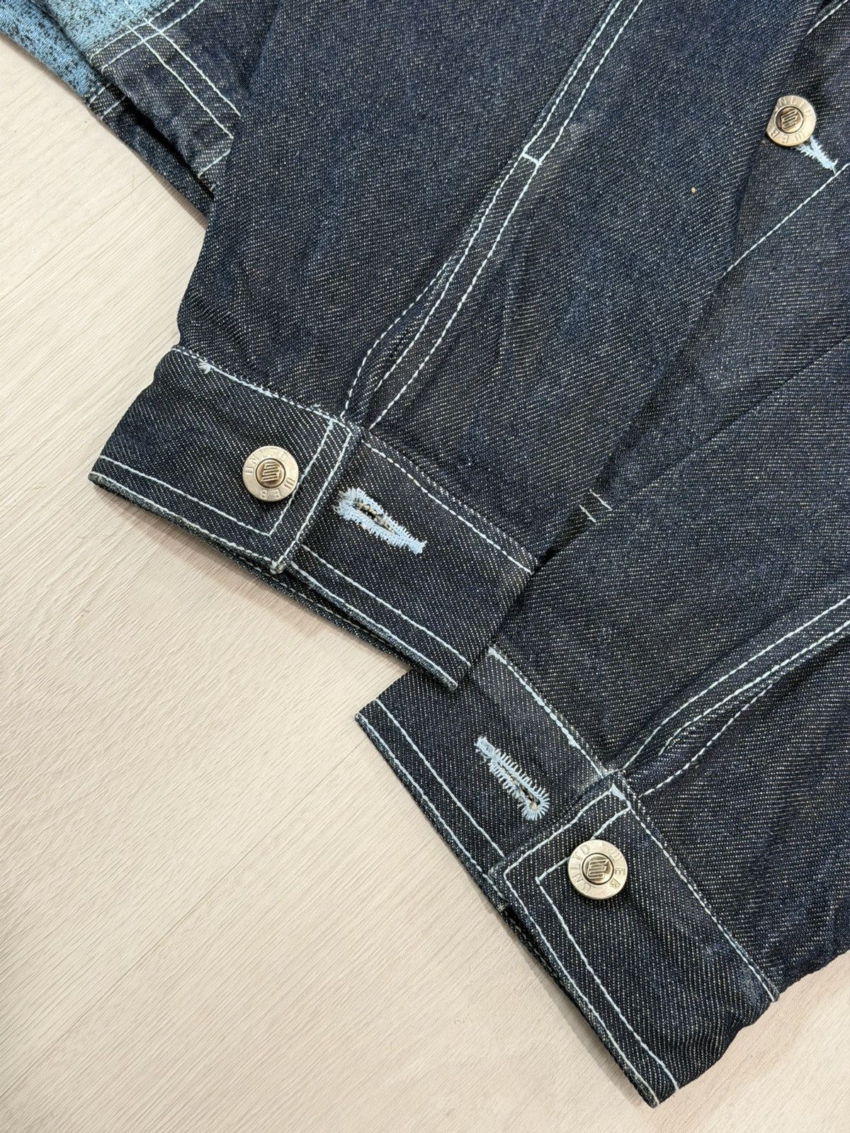 Vintage Vintage 2000s WEBUNLTD Denim/Sweat Switching Jacket XL Y2K Size US XL / EU 56 / 4 - 9 Thumbnail
