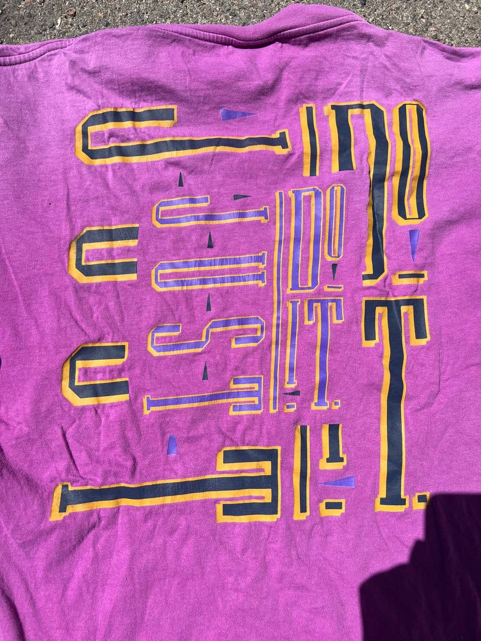 Nike × Vintage Vintage Y2K Nike Just Do It 80s Big Print Court T Shirt Size US L / EU 52-54 / 3 - 2 Thumbnail