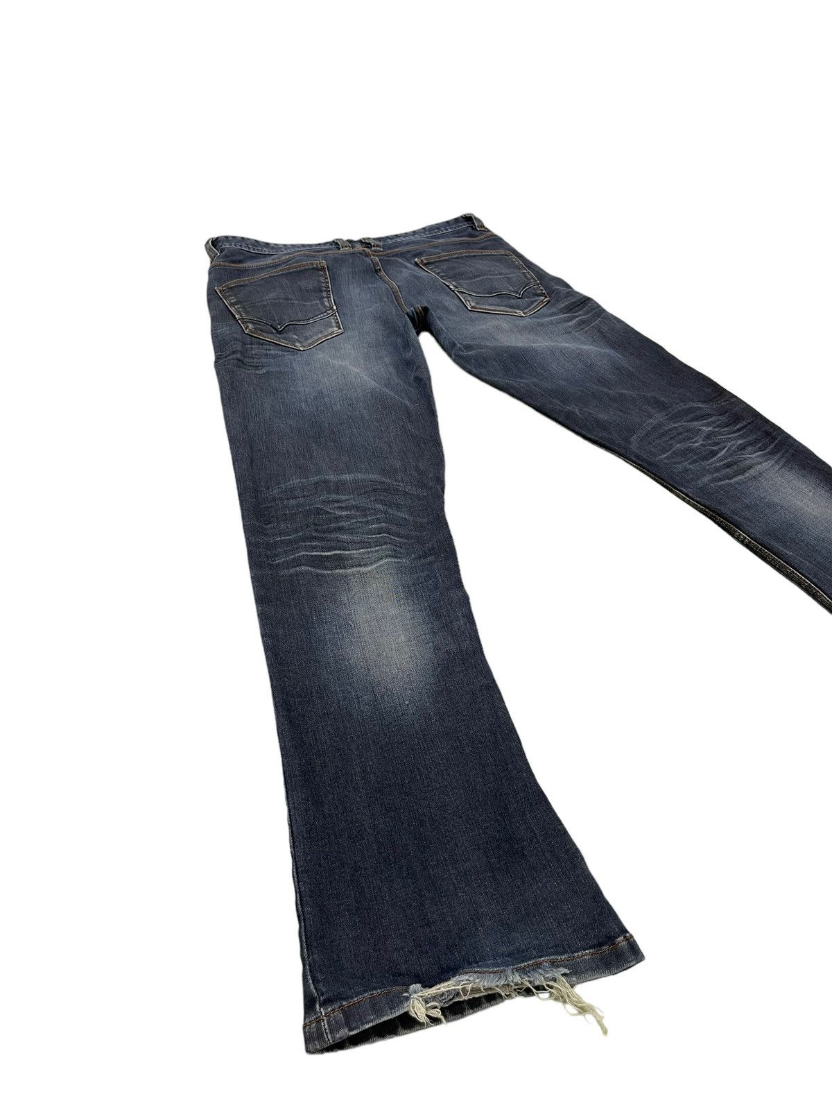 Japanese Brand Flare Jeans Nicole Club Distress Slim Stretch Boot Cut 7🟦3 Size US 35 - 11 Thumbnail