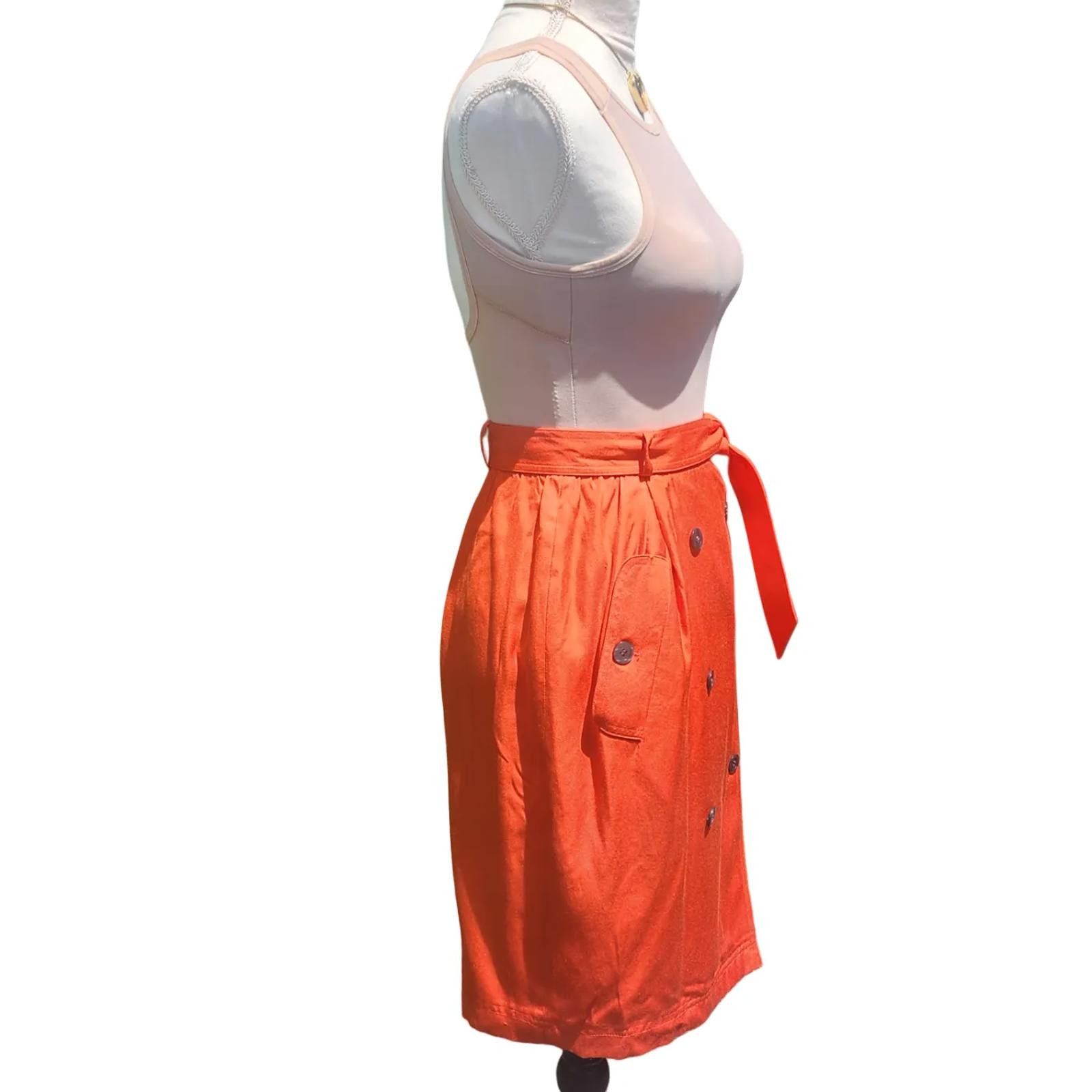 Designer Ann Klein. 80s 100% Silk Skirt Knee Length Pencil Skirt. 4 Size 27" / US 4 / IT 40 - 5 Thumbnail
