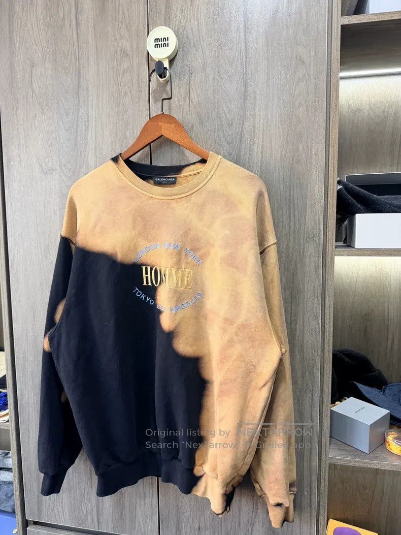 Balenciaga Balenciaga Tie-Dye Rendered Homme Hoodie Size US XS / EU 42 / 0 - 3 Thumbnail