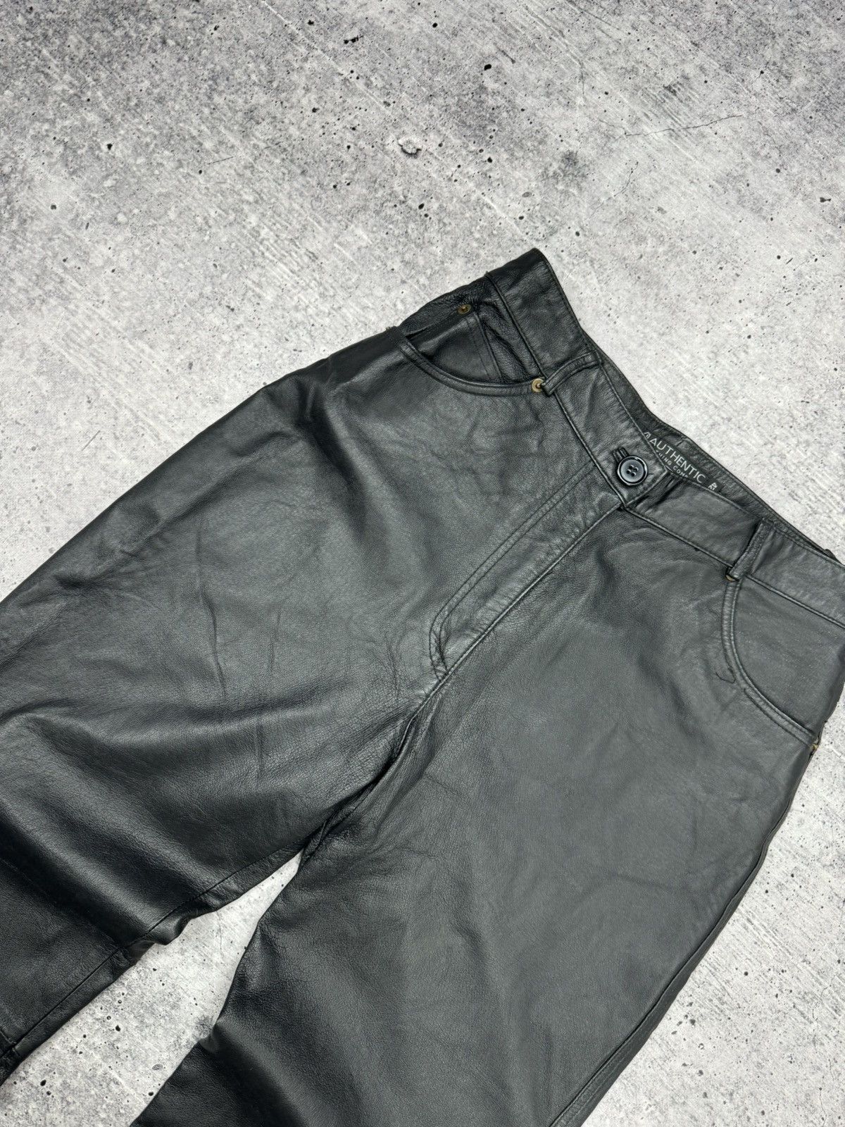 Genuine Leather × Vintage Vintage 90’s Y2K Style Casual Cowboy Genuine Leather Pants Size US 30 / EU 46 - 6 Thumbnail
