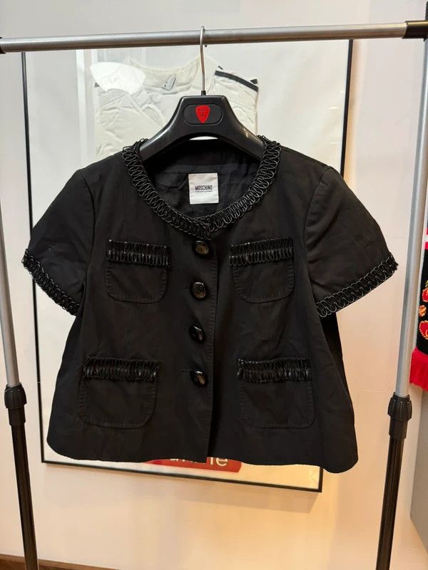 Moschino Moschino Cheap and Chic Black Pattern Blazer Jacket L Size L / US 10 / IT 46 - 1 Thumbnail