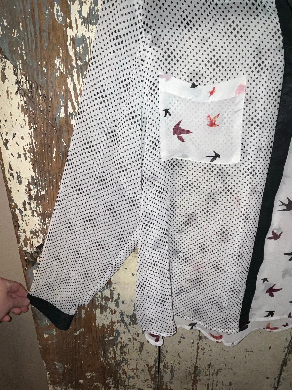 Designer Jaclyn Smith Sheer bird and dot pocket button down shirt XXL Size XXL / US 16-18 / IT 52-54 - 5 Thumbnail