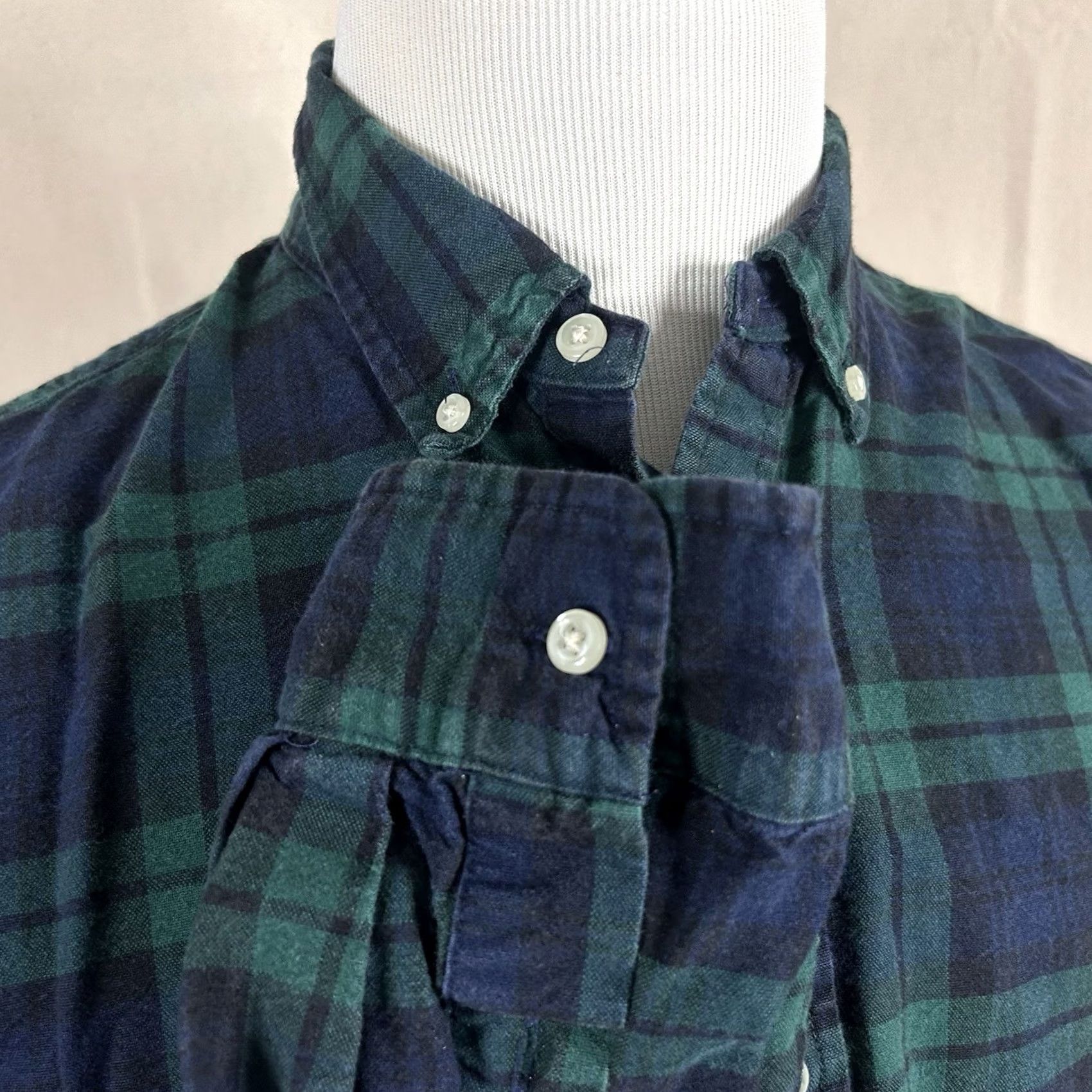 Polo Ralph Lauren Polo Ralph Lauren XL Slim Fit Flannel Shirt Green Blue Plaid Cotton Button Down Shirt Men Button-Up Button-Front Somethings Size US XL / EU 56 / 4 - 5 Thumbnail