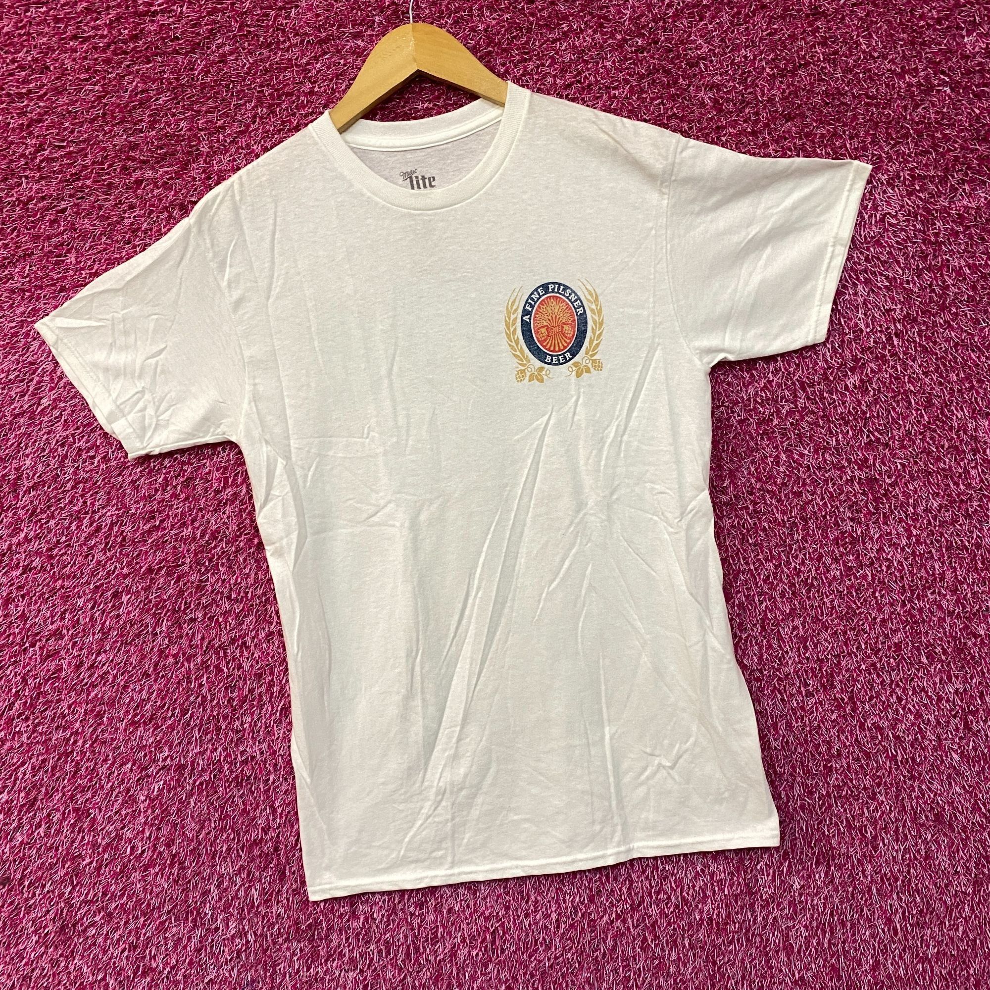 Junk Food Luv Miller Lite Beer Logo Graphic Design Vintage Style Shirt Size US XS / EU 42 / 0 - 3 Thumbnail