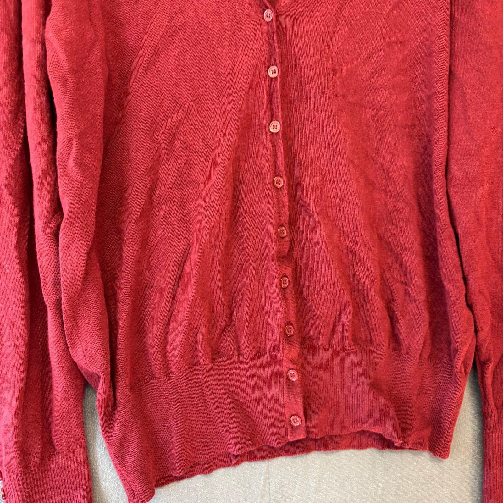 Other Cielo Burgundy Button Front Cardigan Sweater Plus Size 1XL Size XXL / US 16-18 / IT 52-54 - 3 Thumbnail