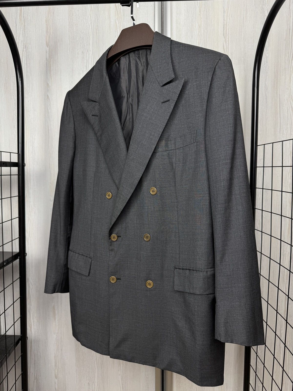 Brioni Brioni Double-Breasted grey wool made in Italy blazer Size 44R - 6 Thumbnail