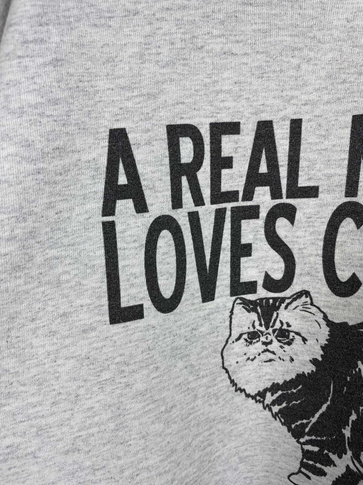 Vintage Vintage 90s Hanes Ultimate cotton A real man loves cats y2k Size US M / EU 48-50 / 2 - 6 Thumbnail