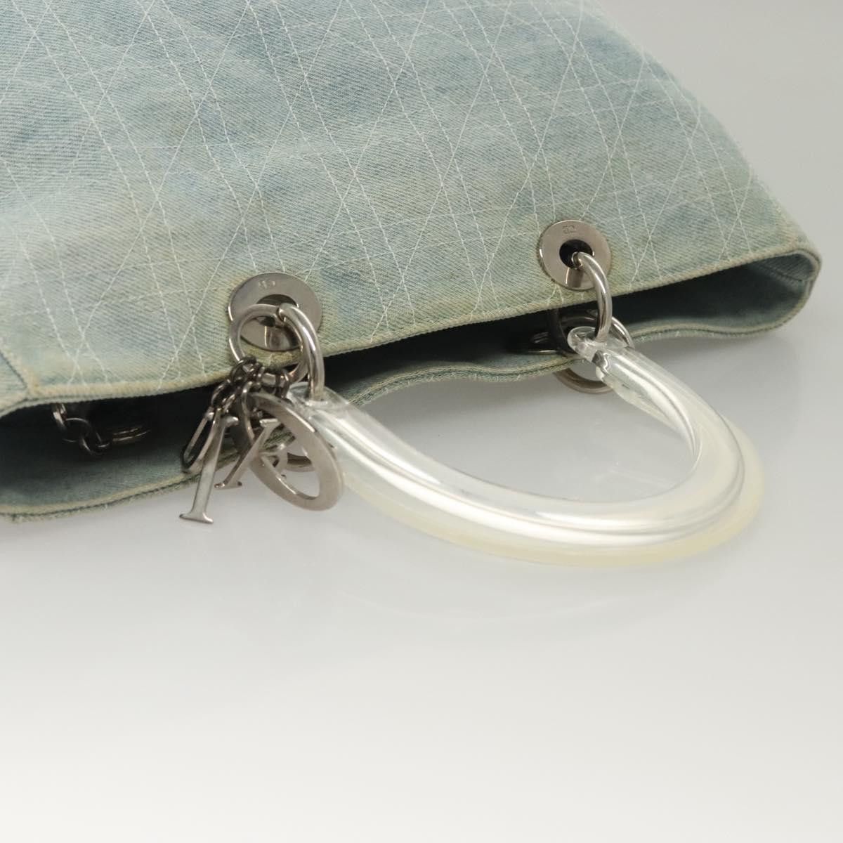 Dior DIOR Canage Hand Bag Denim Light Blue Silver Size ONE SIZE - 6 Thumbnail