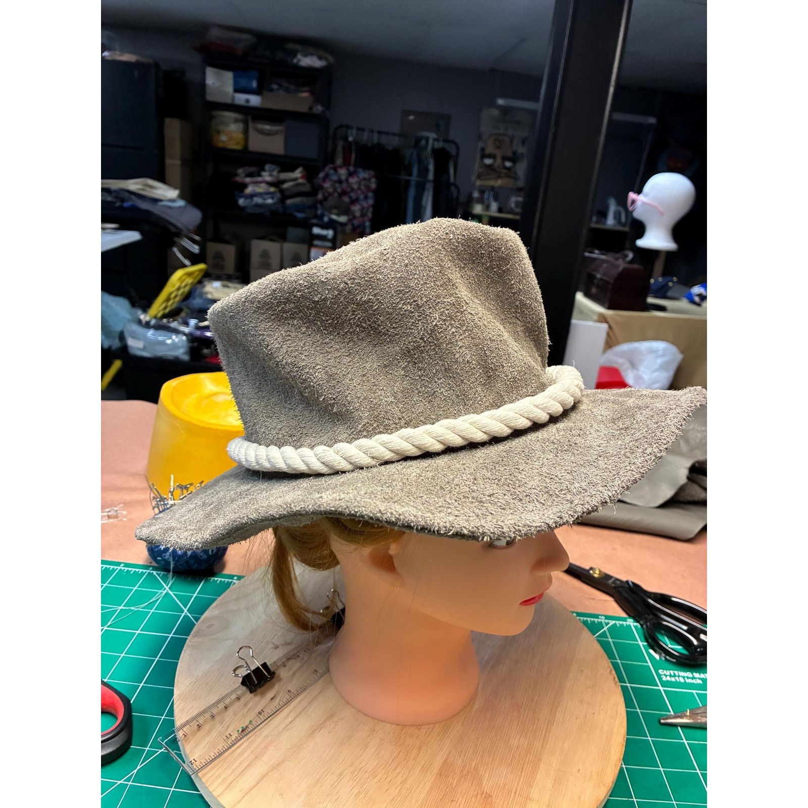 Other Elle-May Hill Billy Hat, OOAK Top Grain Leather, Handmade Size ONE SIZE - 5 Thumbnail