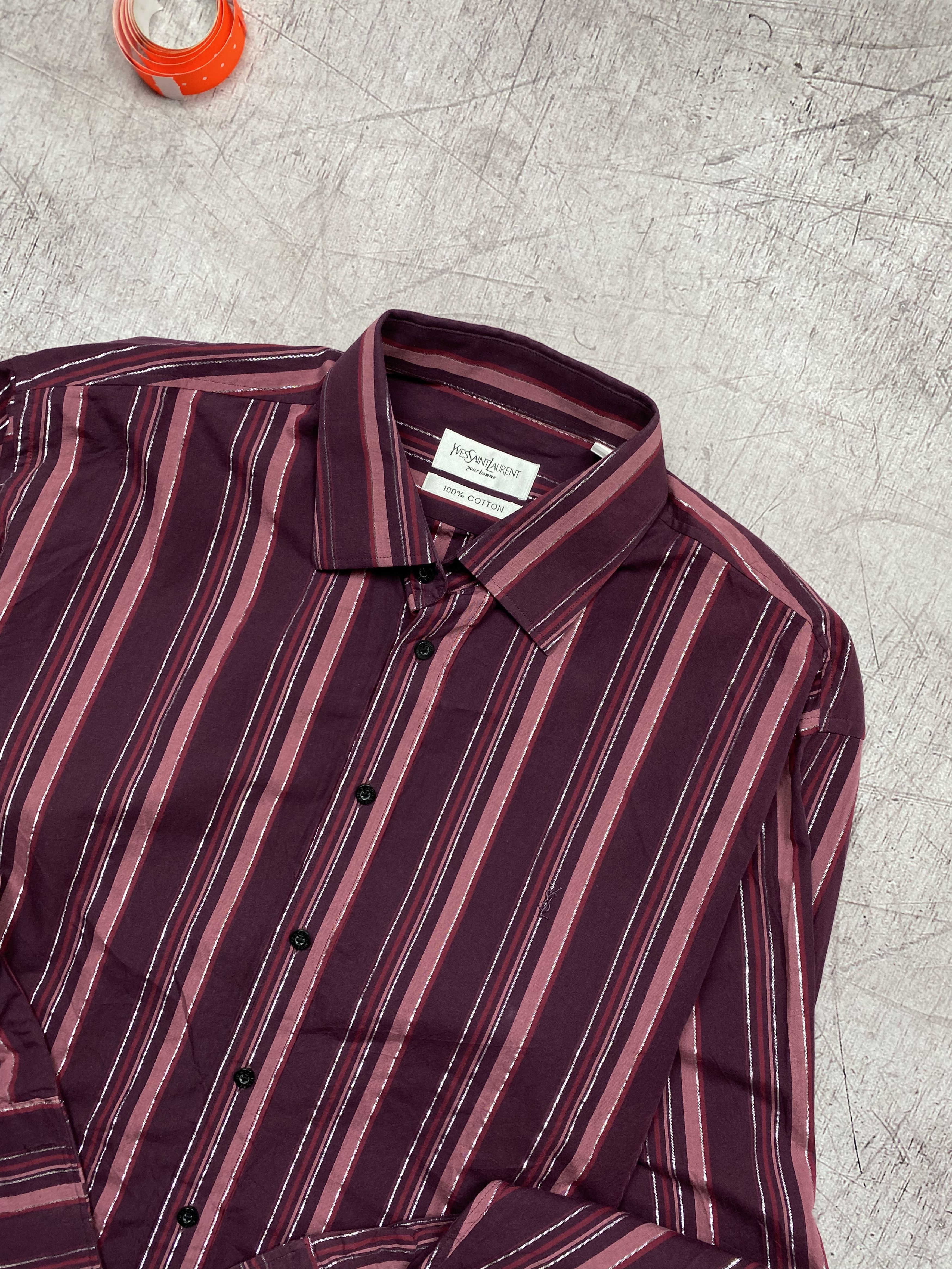 Yves Saint Laurent Yves Saint Laurent Vintage Long Sleeve Shirt on cufflinks Size US L / EU 52-54 / 3 - 2 Thumbnail