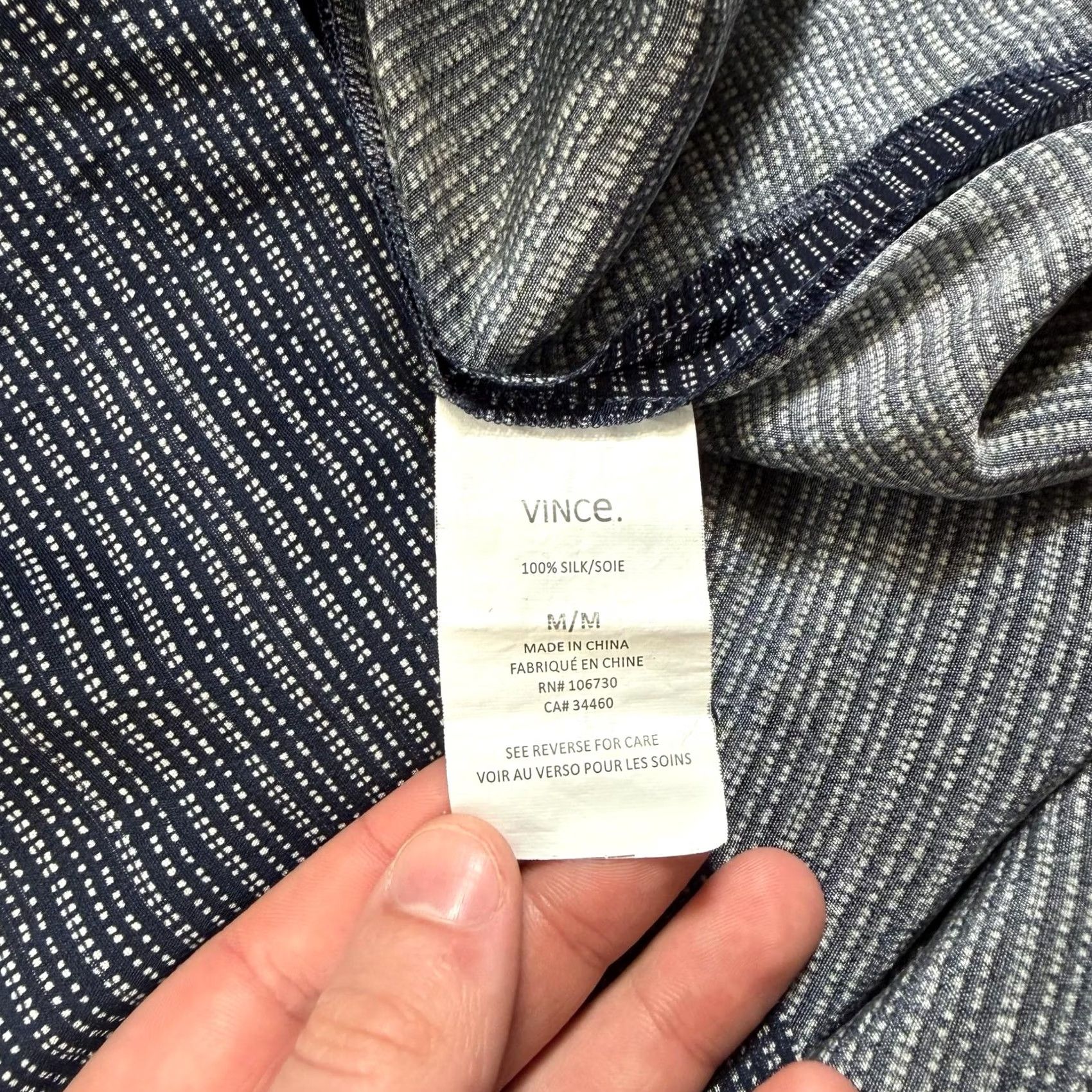 Vince Vince Dress Women M Blue V-Neck Sleeveless Pockets Silk Knee-Length Casual Business Size M / US 6-8 / IT 42-44 - 4 Thumbnail