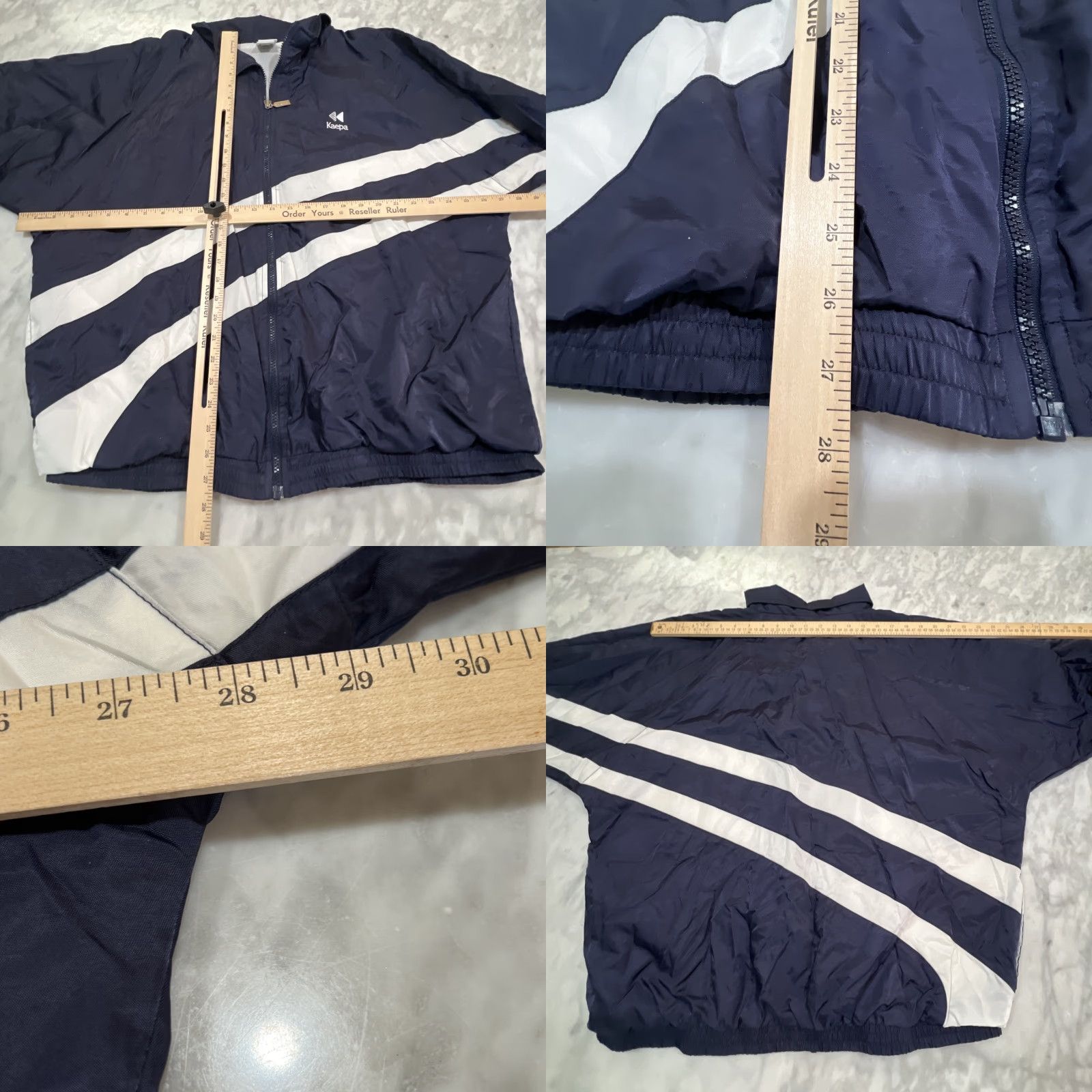 Vintage VINTAGE Kaepa Windbreaker Jacket Men 2XL Navy Blue White Windbreaker Short Zip Full Zip Pockets 90s Style Size US XXL / EU 58 / 5 - 8 Thumbnail