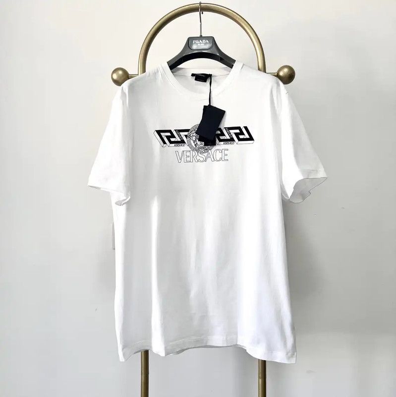 Versace Men's Summer White Cotton T-Shirt 0089