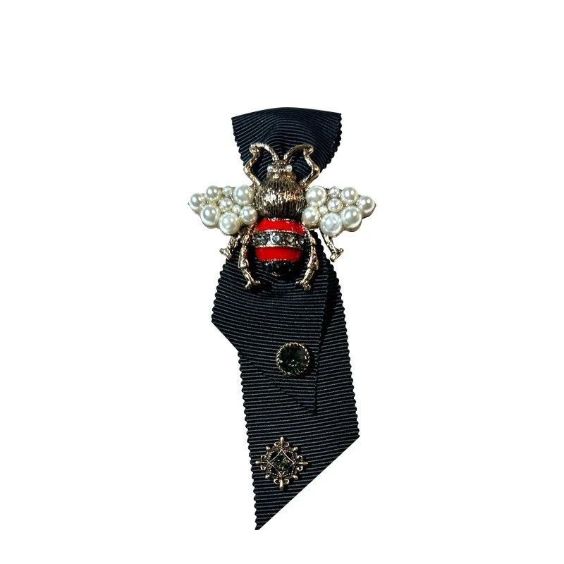 Japanese Brand × Leather British Style Rhinestone Pearl Bee Tie Fabric Bowties Size ONE SIZE - 2 Thumbnail