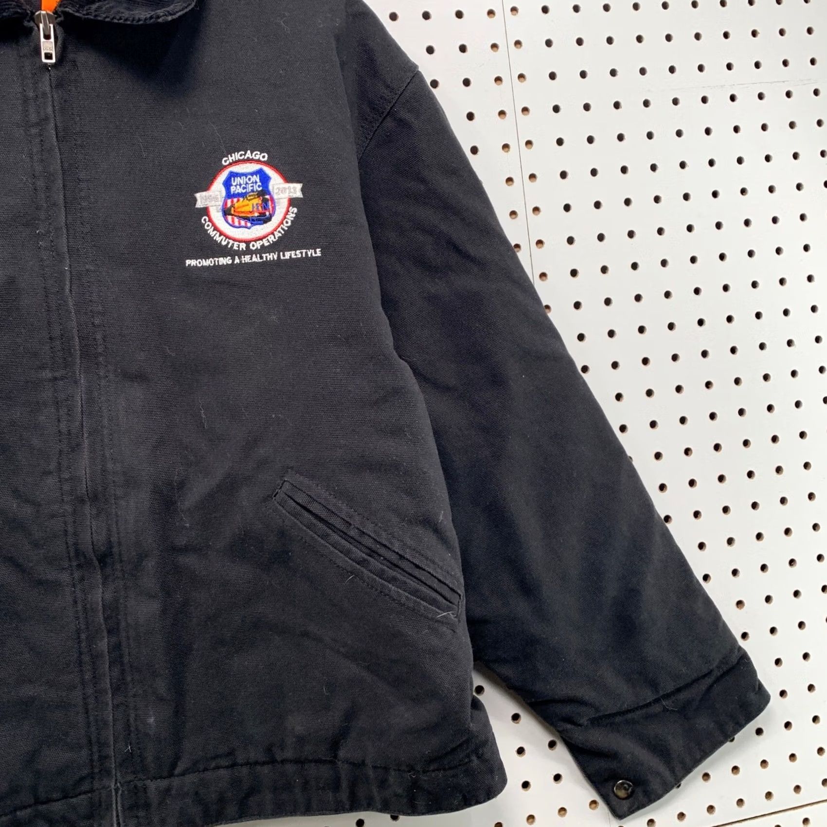 CLOT CornerStone Detroit Jacket Men Small Black Duck Cloth Workwear Union Pacific 10s Size US S / EU 44-46 / 1 - 7 Thumbnail