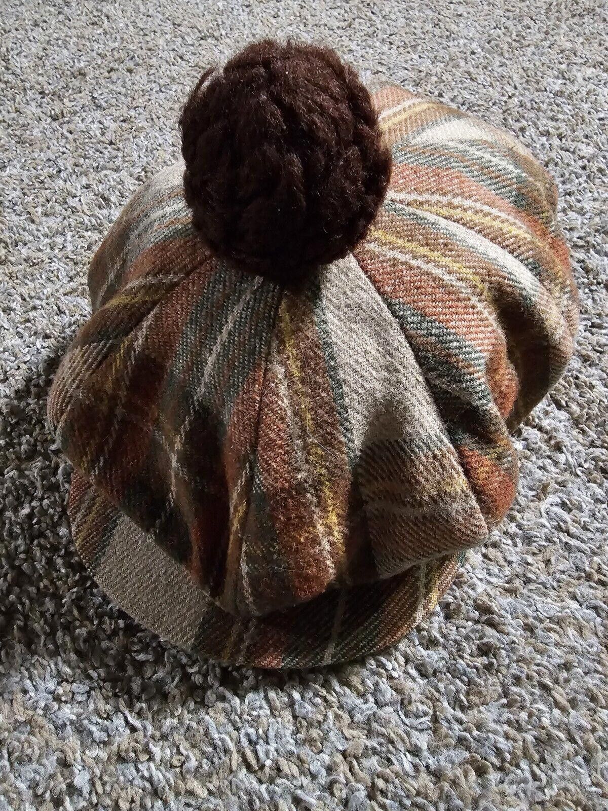 Designer Shandon Maggies Irish Imports Hat Brown Flannel Plaid Size ONE SIZE - 1 Thumbnail
