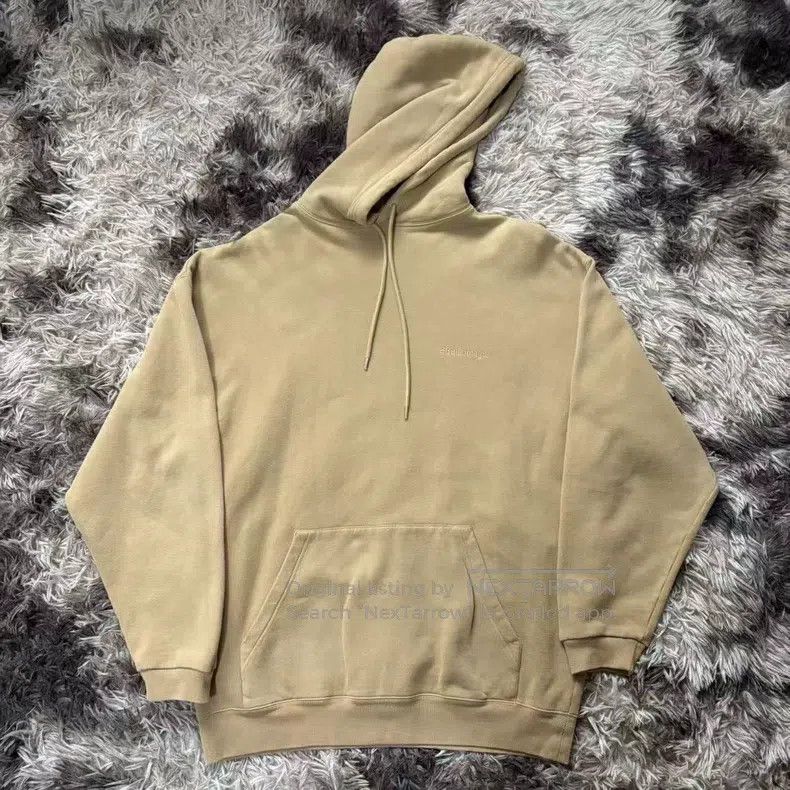 Balenciaga Balenciaga Khaki Double B Letter Hoodie Size US M / EU 48-50 / 2 - 1 Thumbnail